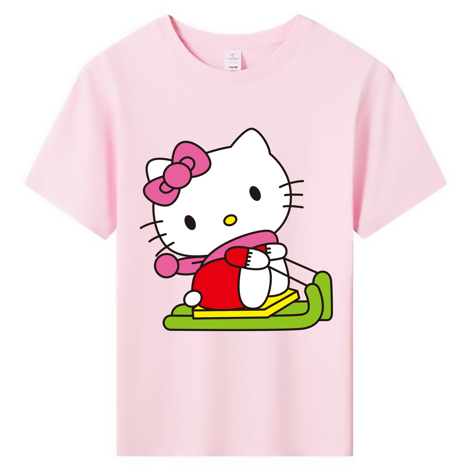 （画像用） Hello Kitty ハローキティ 綿100％キッズTシャツ（フロントプリント）