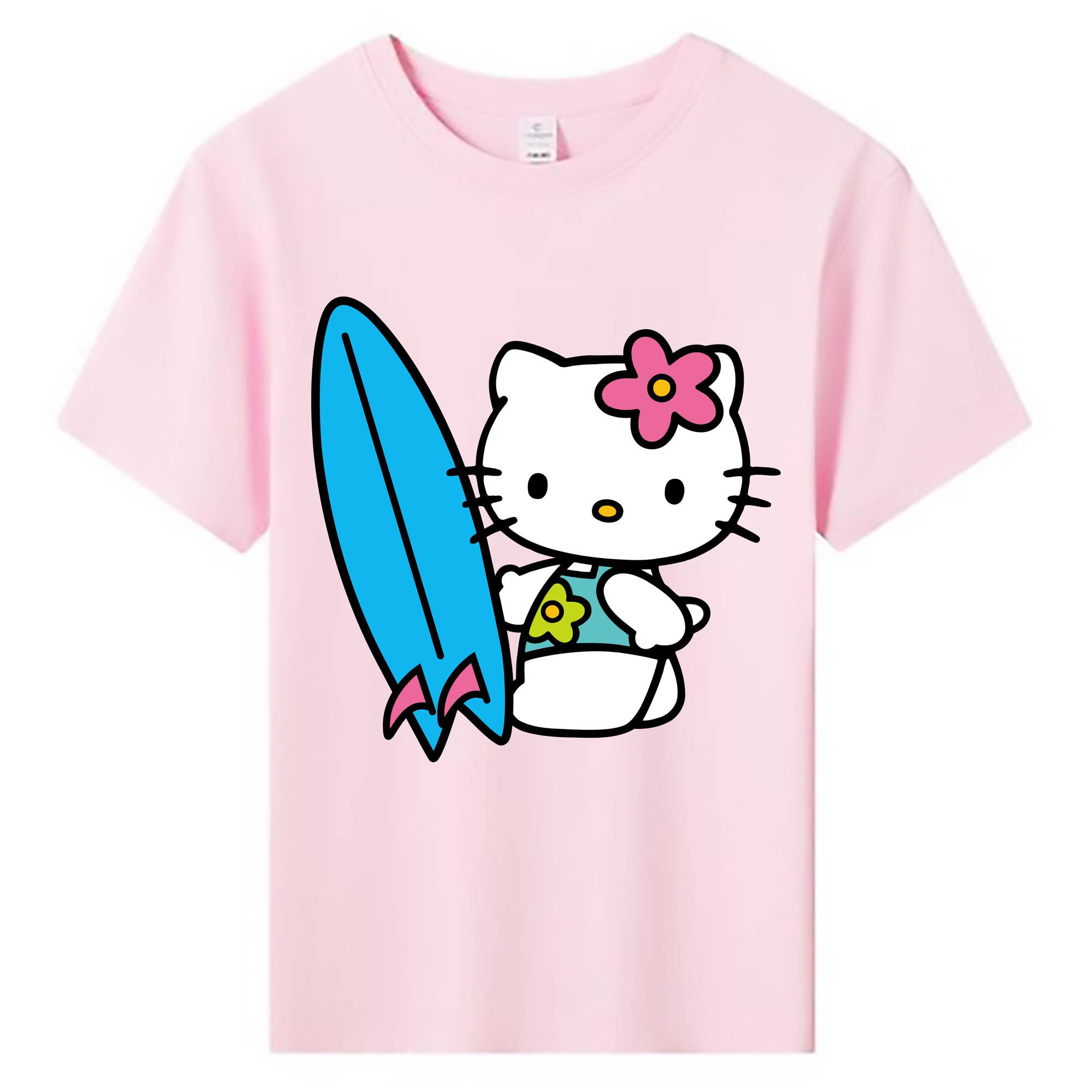 （画像用） Hello Kitty ハローキティ 綿100％キッズTシャツ（フロントプリント）