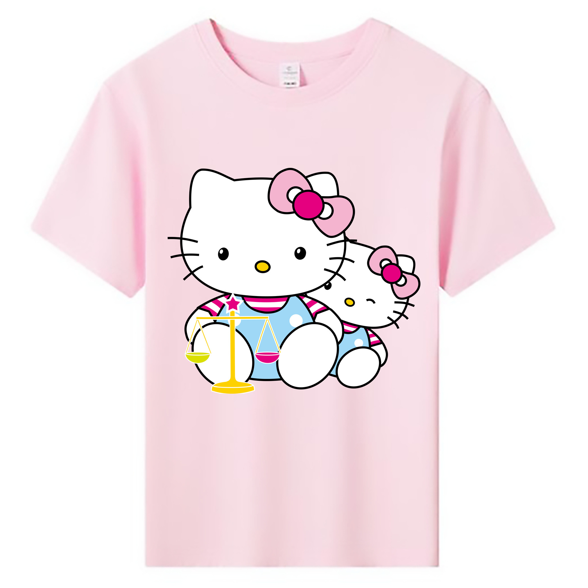 （画像用） Hello Kitty ハローキティ 綿100％キッズTシャツ（フロントプリント）