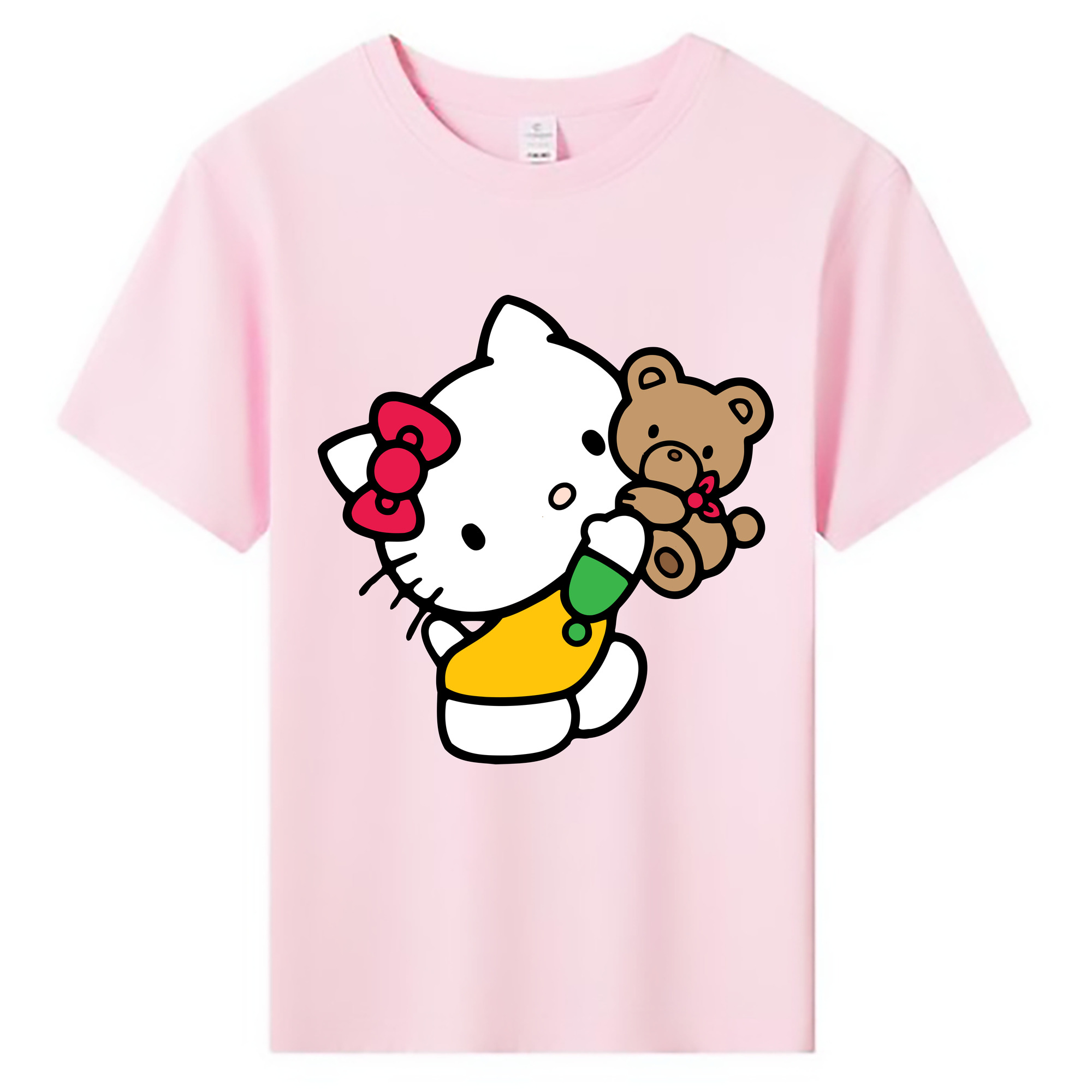 （画像用） Hello Kitty ハローキティ 綿100％キッズTシャツ（フロントプリント）