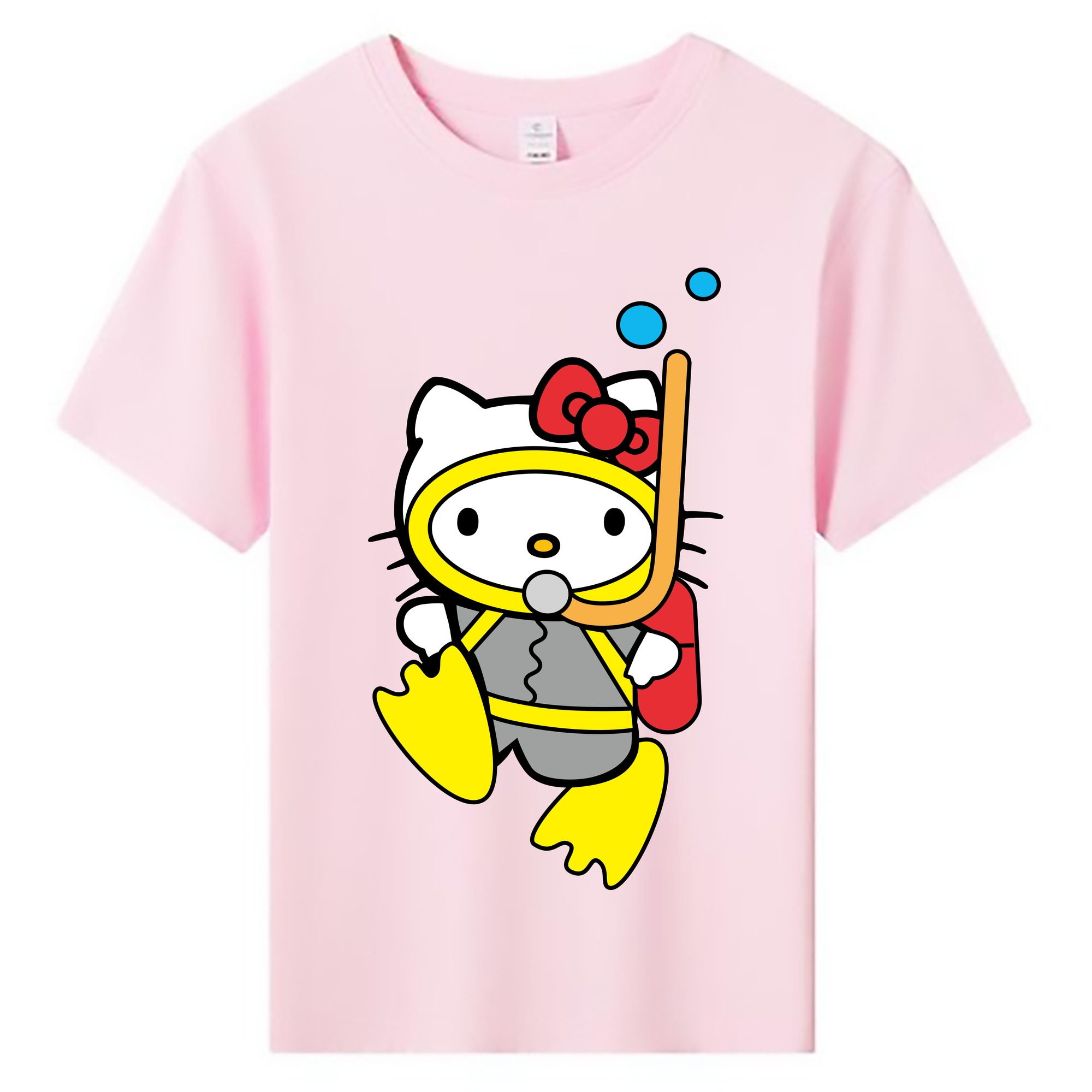 （画像用） Hello Kitty ハローキティ 綿100％キッズTシャツ（フロントプリント）