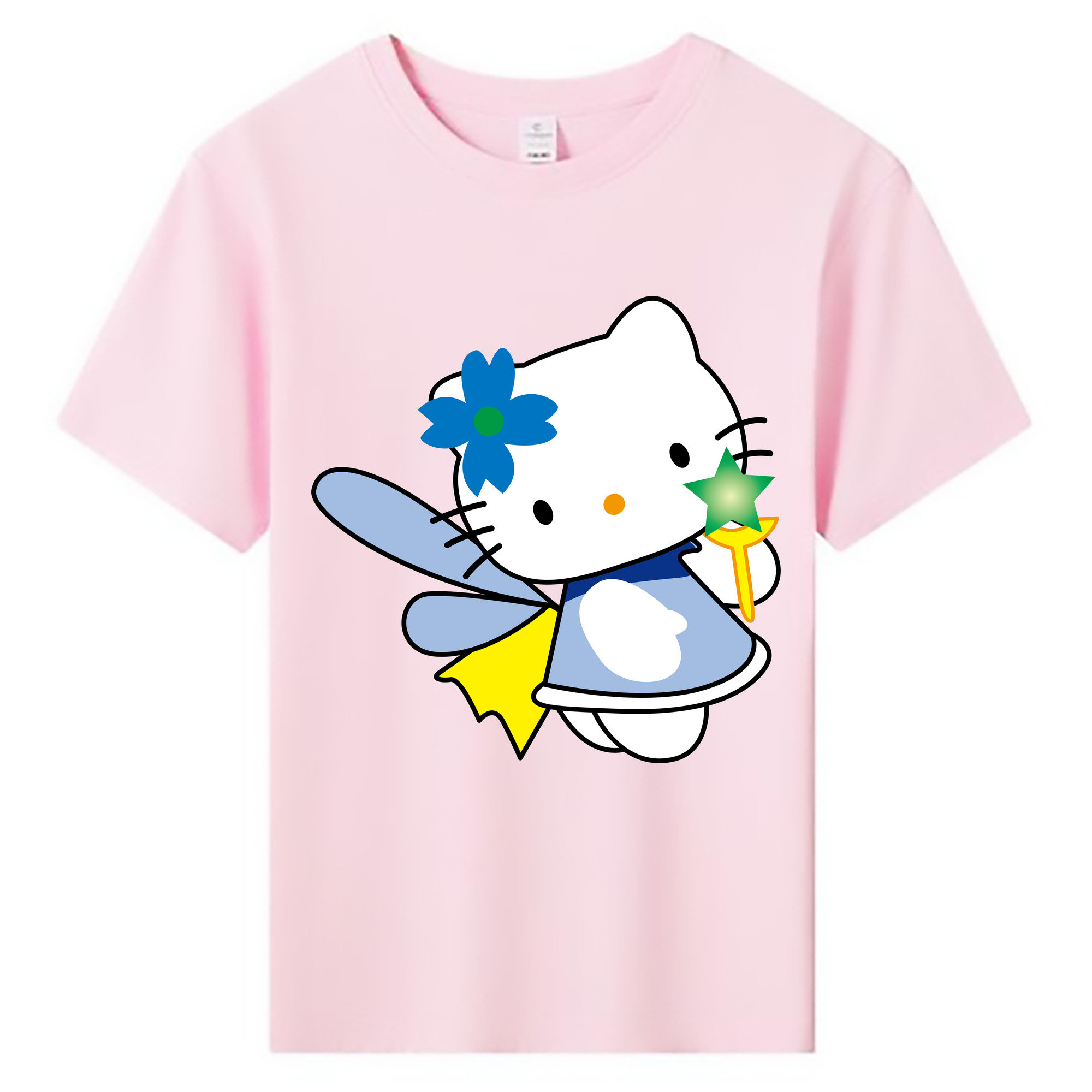 （画像用） Hello Kitty ハローキティ 綿100％キッズTシャツ（フロントプリント）