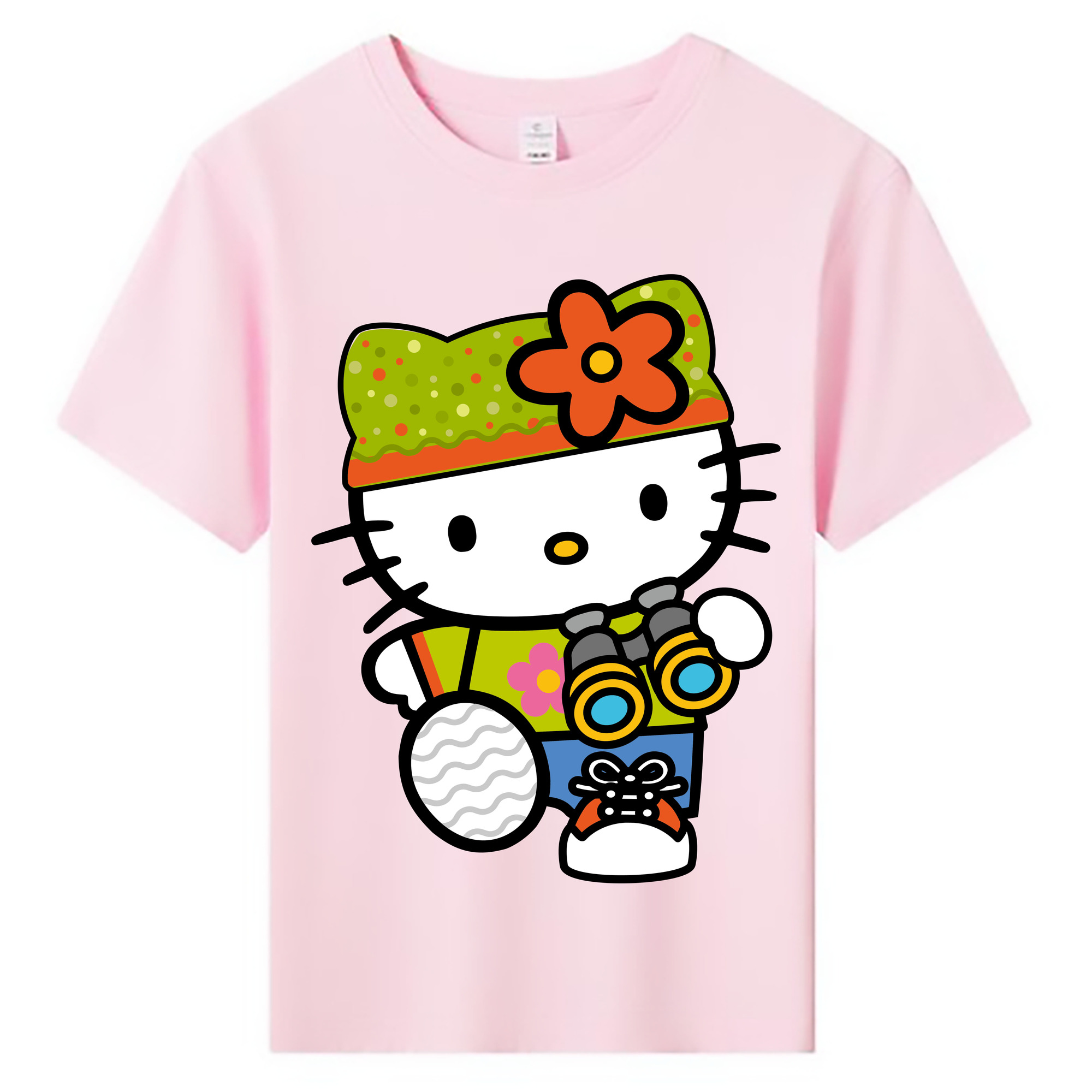 （画像用） Hello Kitty ハローキティ 綿100％キッズTシャツ（フロントプリント）