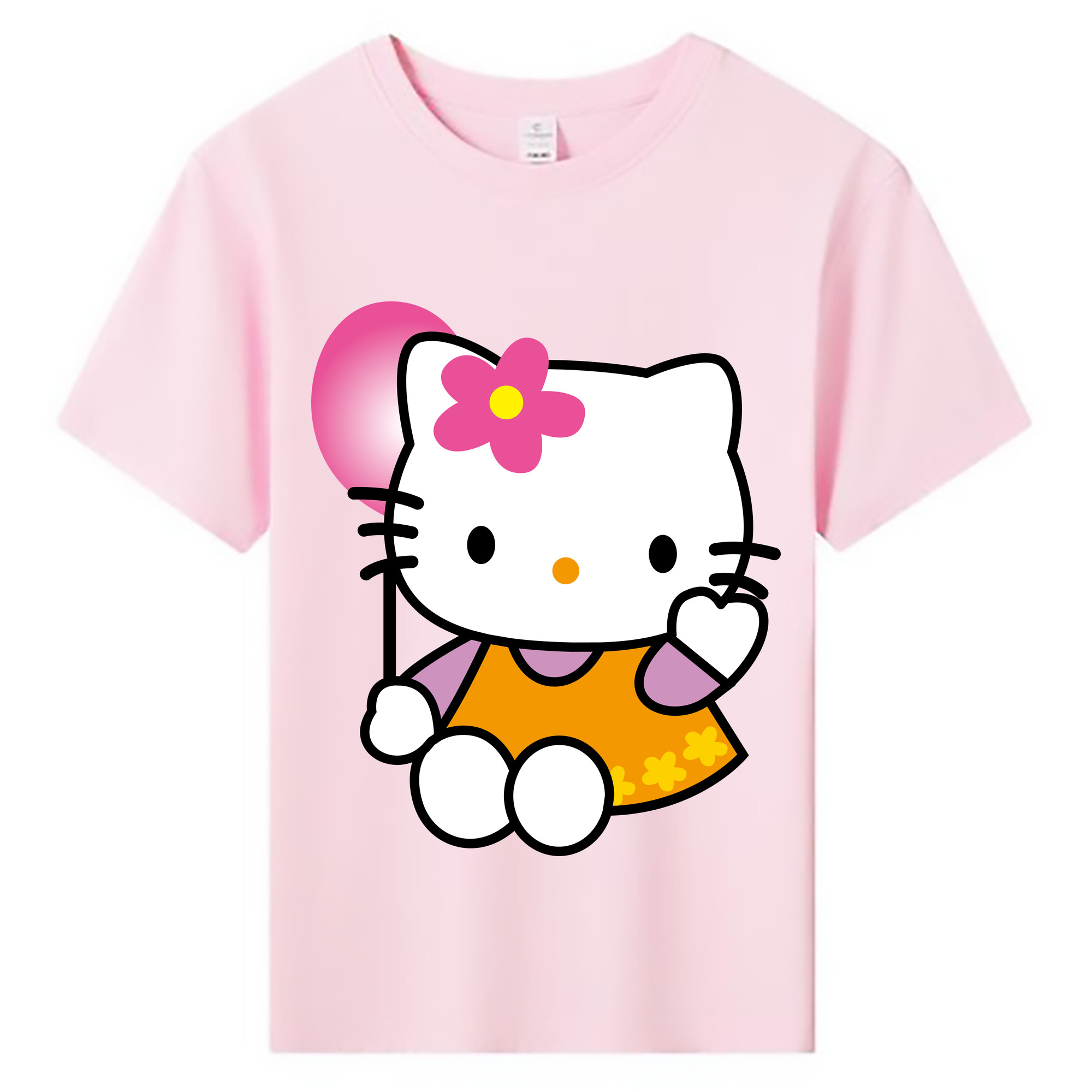 （画像用） Hello Kitty ハローキティ 綿100％キッズTシャツ（フロントプリント）