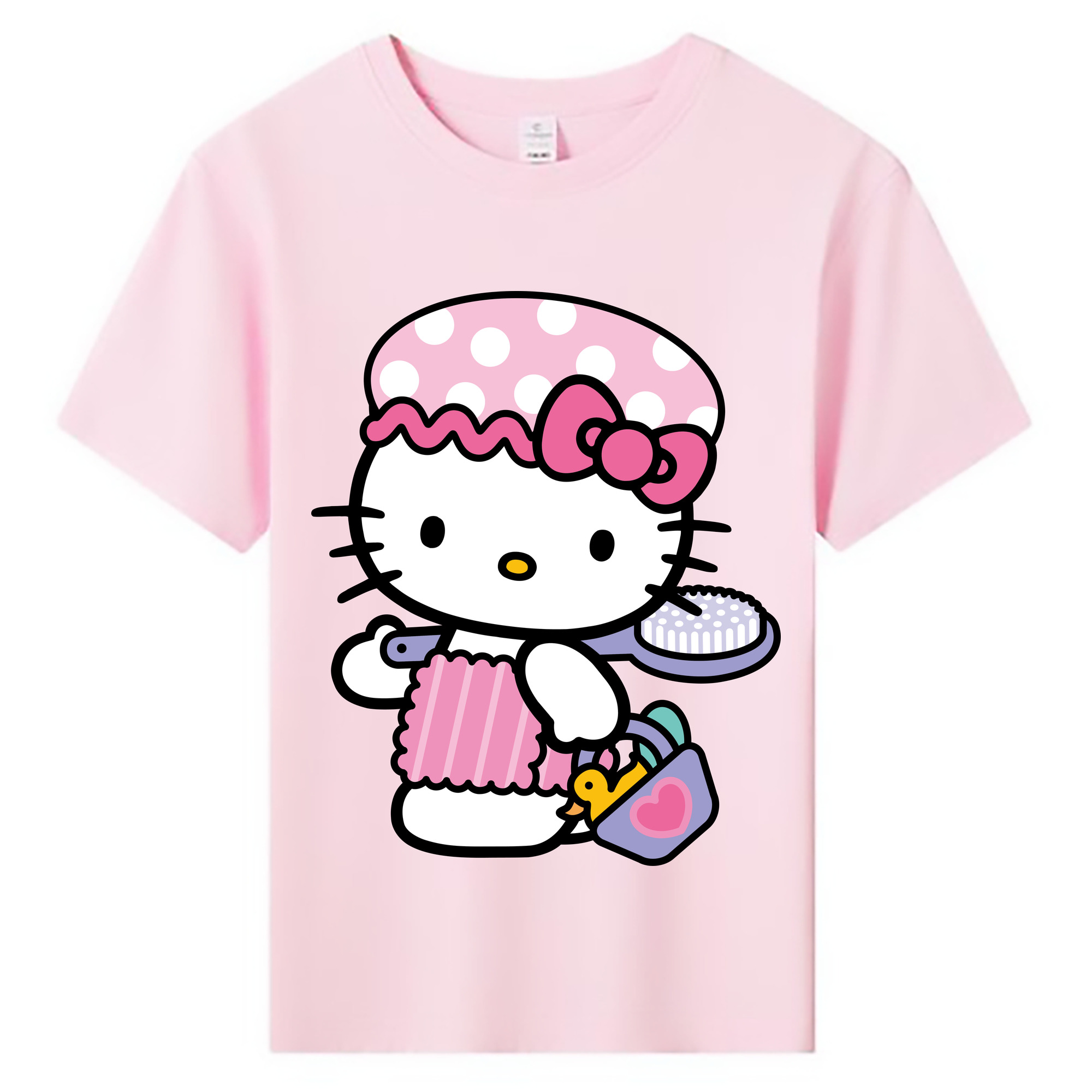 （画像用） Hello Kitty ハローキティ 綿100％キッズTシャツ（フロントプリント）