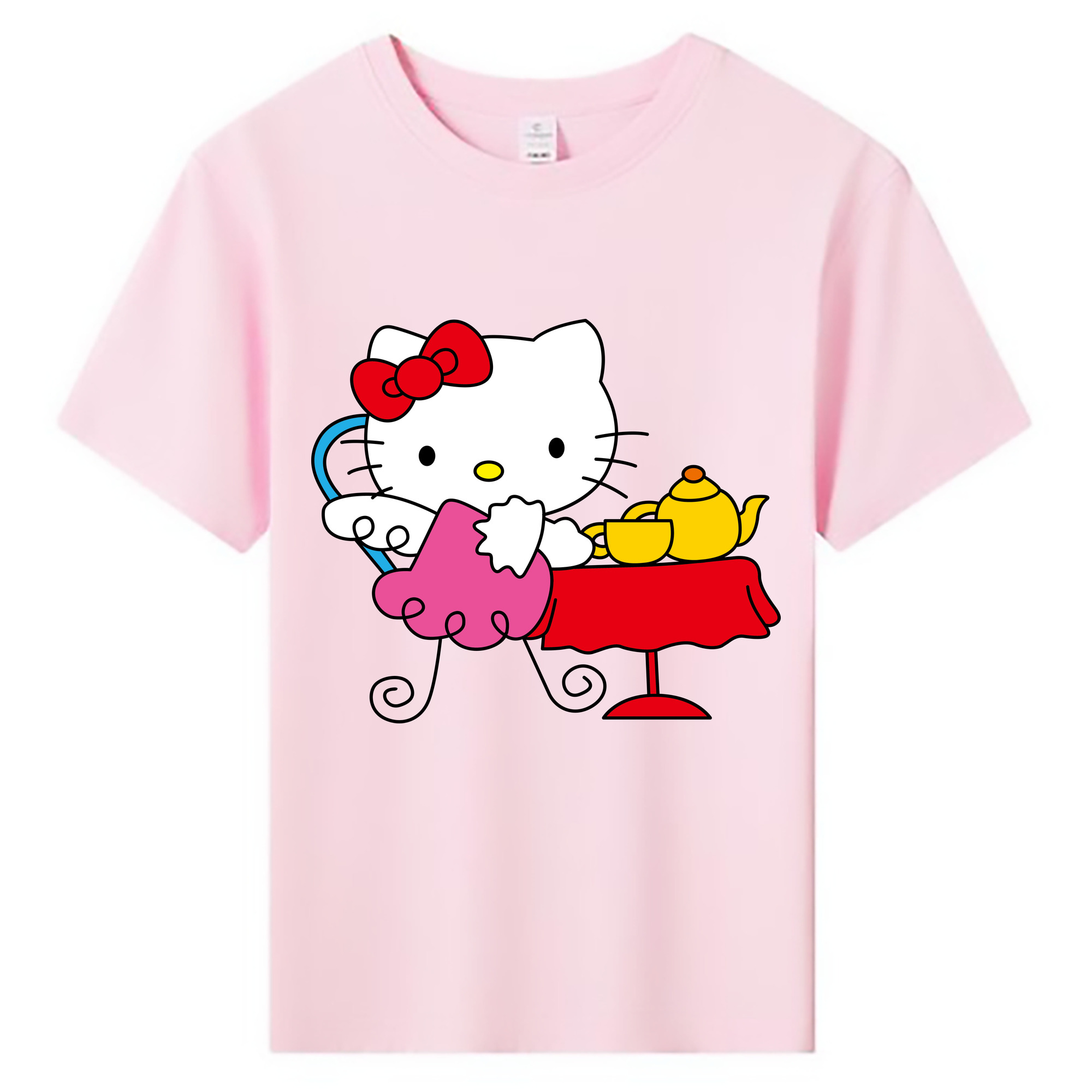 （画像用） Hello Kitty ハローキティ 綿100％キッズTシャツ（フロントプリント）