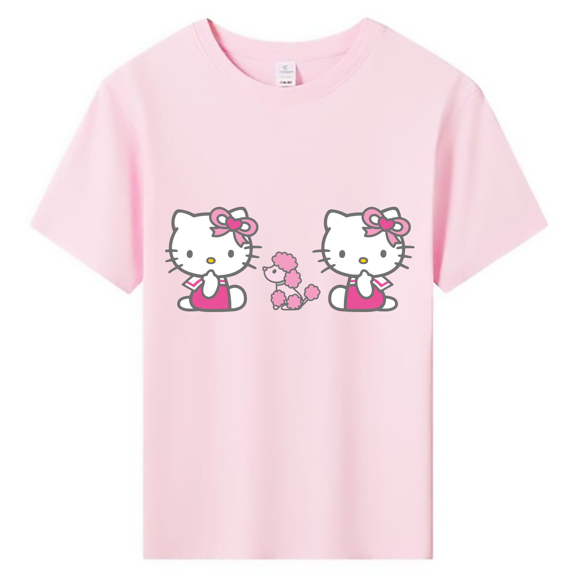 （画像用） Hello Kitty ハローキティ 綿100％キッズTシャツ（フロントプリント）