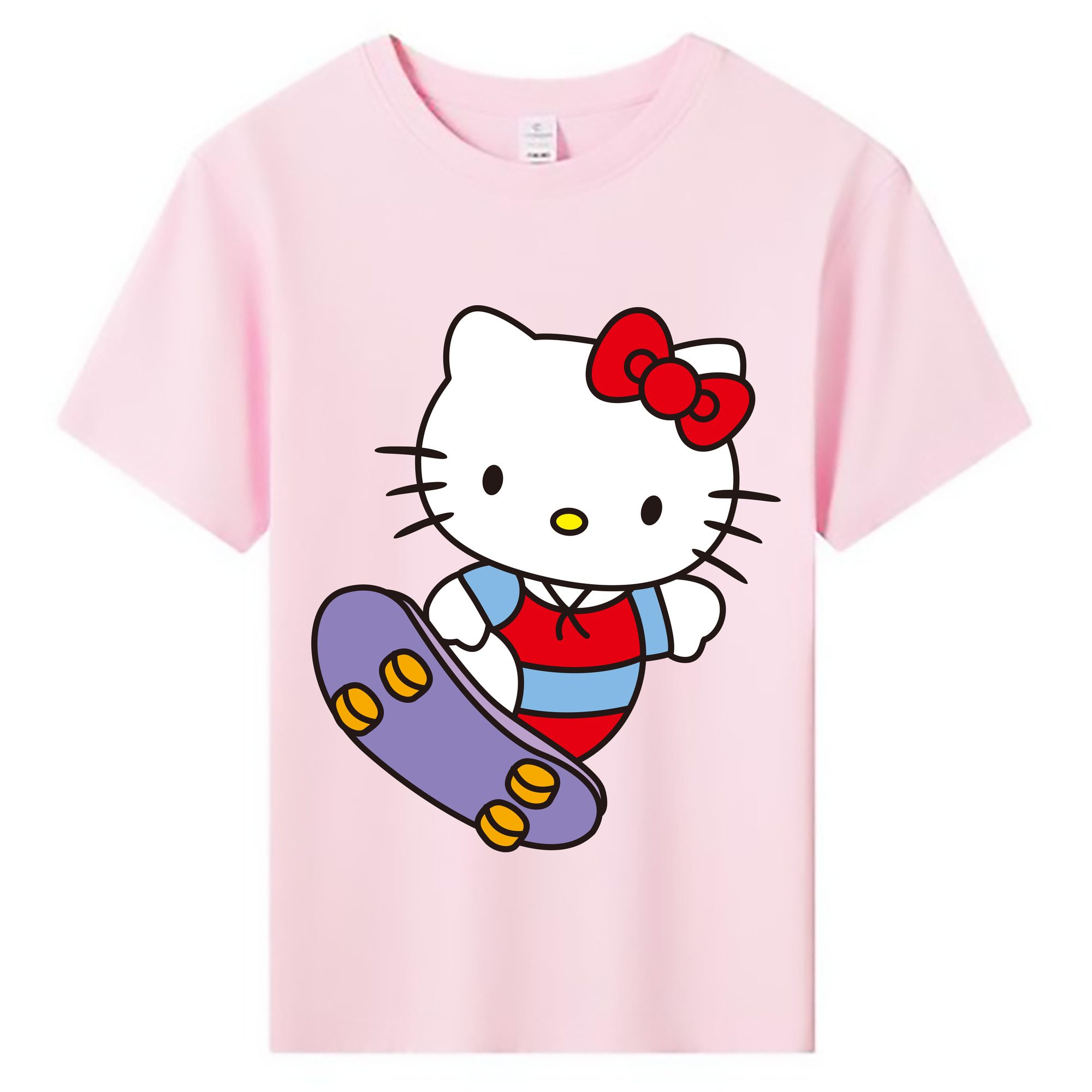 （画像用） Hello Kitty ハローキティ 綿100％キッズTシャツ（フロントプリント）
