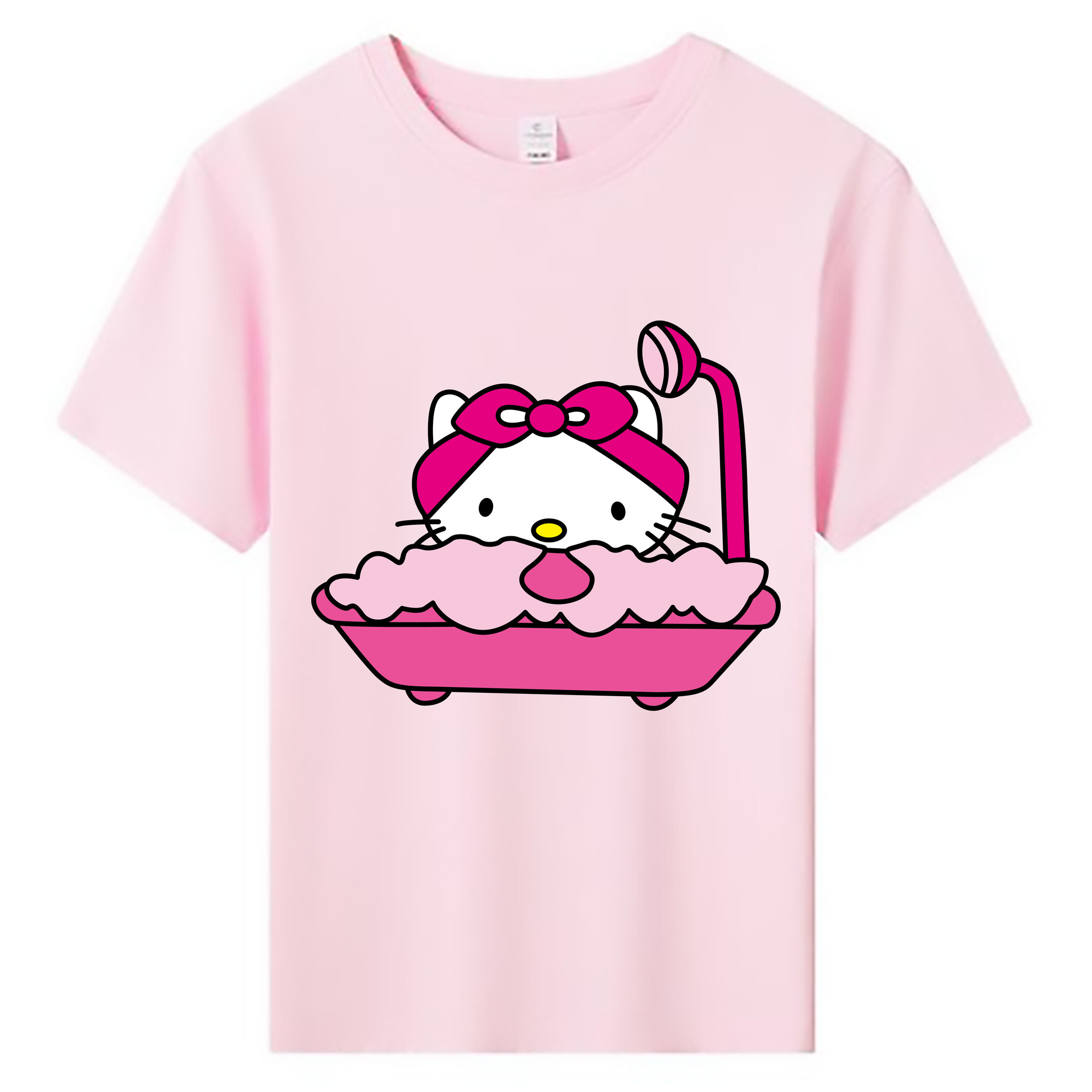 （画像用） Hello Kitty ハローキティ 綿100％キッズTシャツ（フロントプリント）