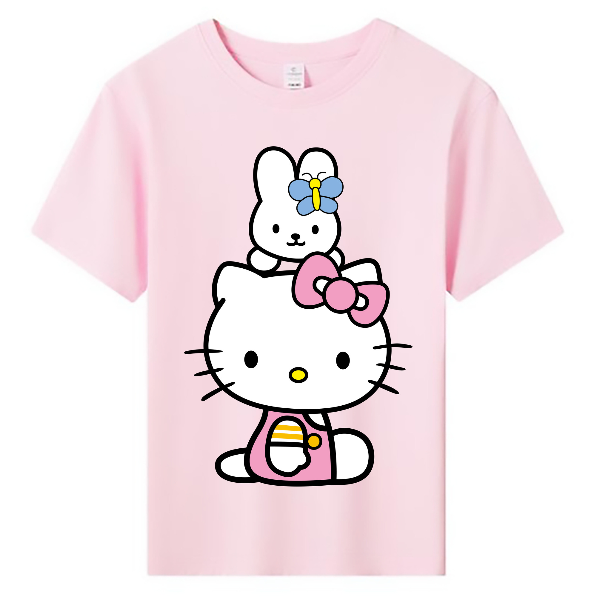 （画像用） Hello Kitty ハローキティ 綿100％キッズTシャツ（フロントプリント）