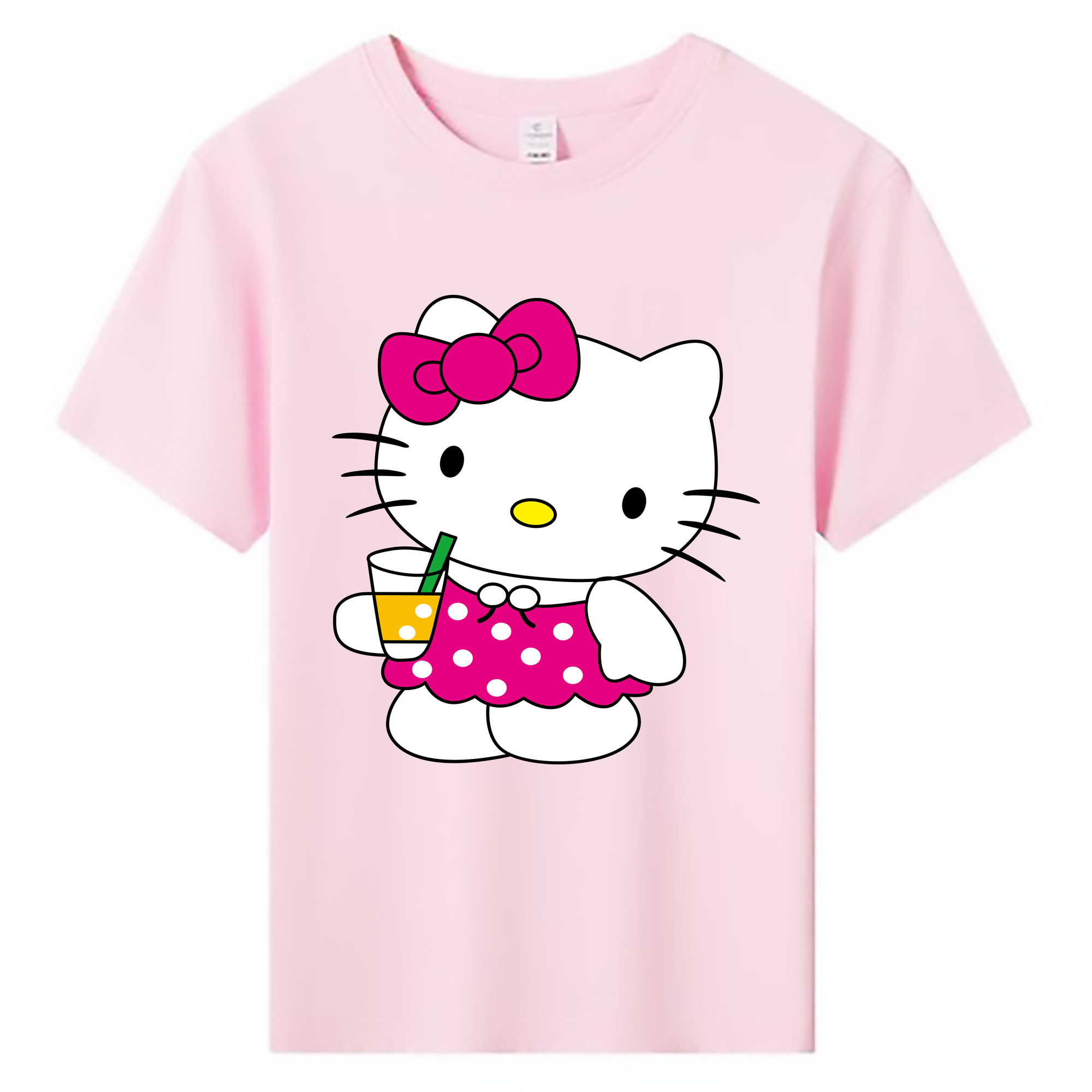 （画像用） Hello Kitty ハローキティ 綿100％キッズTシャツ（フロントプリント）