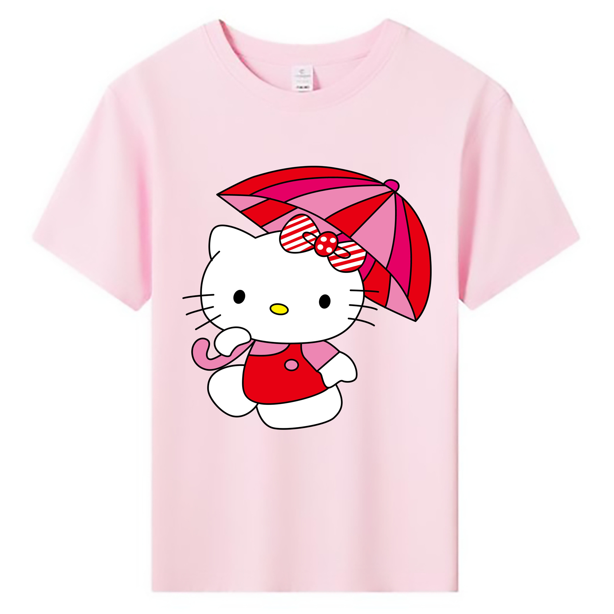 （画像用） Hello Kitty ハローキティ 綿100％キッズTシャツ（フロントプリント）