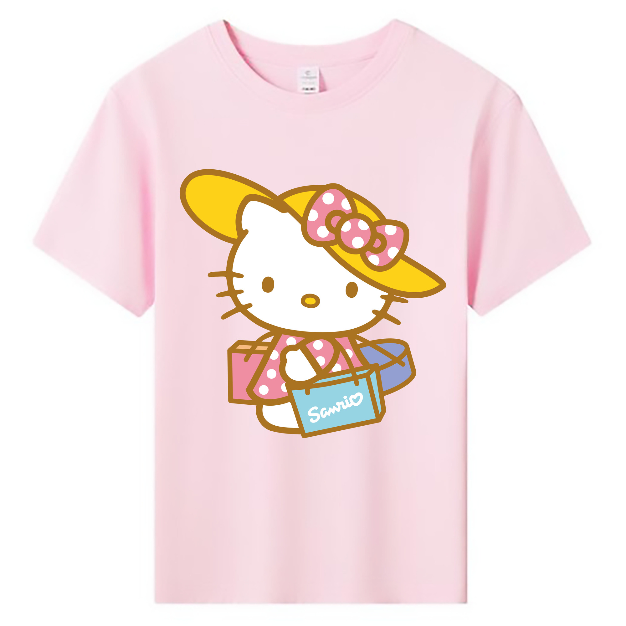 （画像用） Hello Kitty ハローキティ 綿100％キッズTシャツ（フロントプリント）