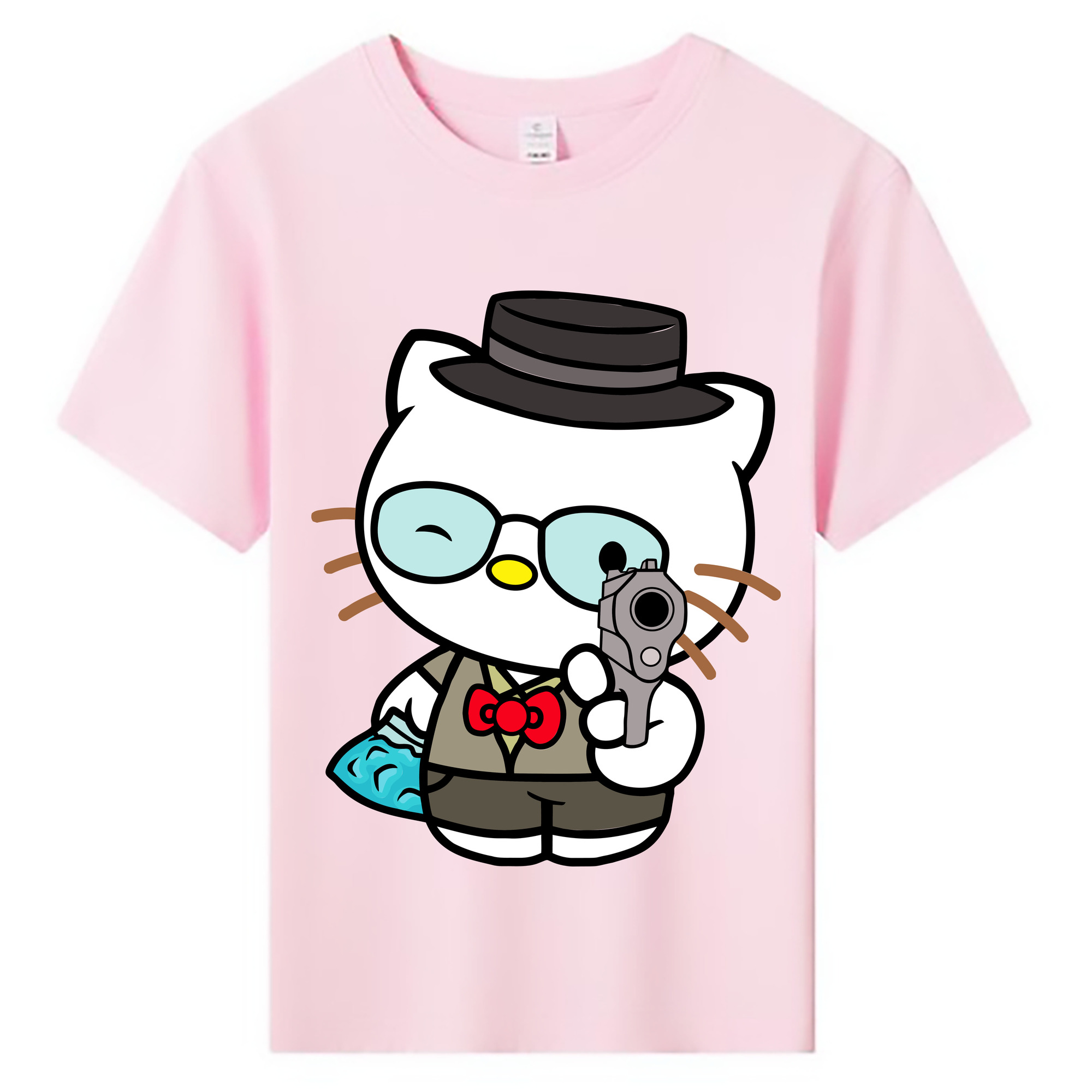 （画像用） Hello Kitty ハローキティ 綿100％キッズTシャツ（フロントプリント）