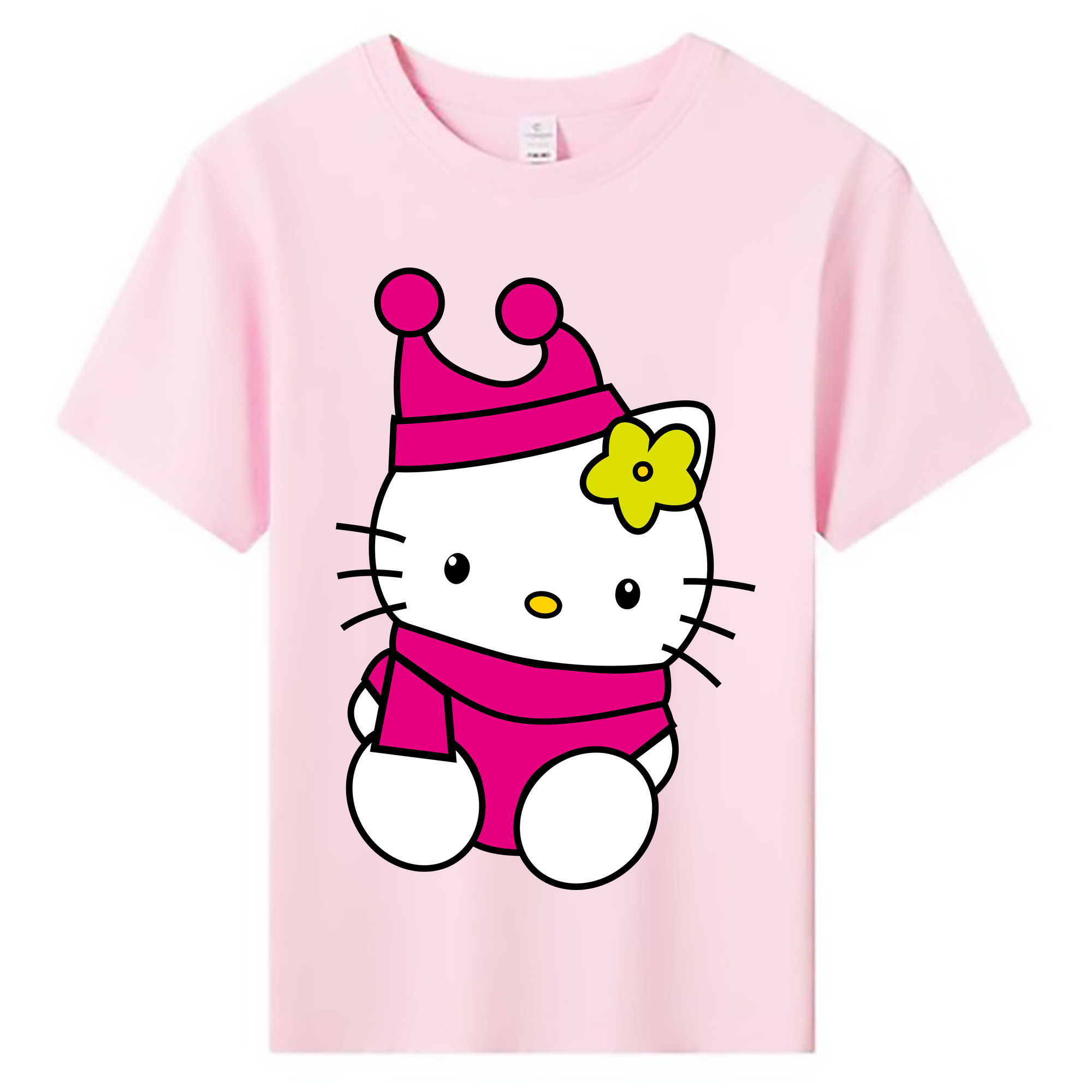 （画像用） Hello Kitty ハローキティ 綿100％キッズTシャツ（フロントプリント）