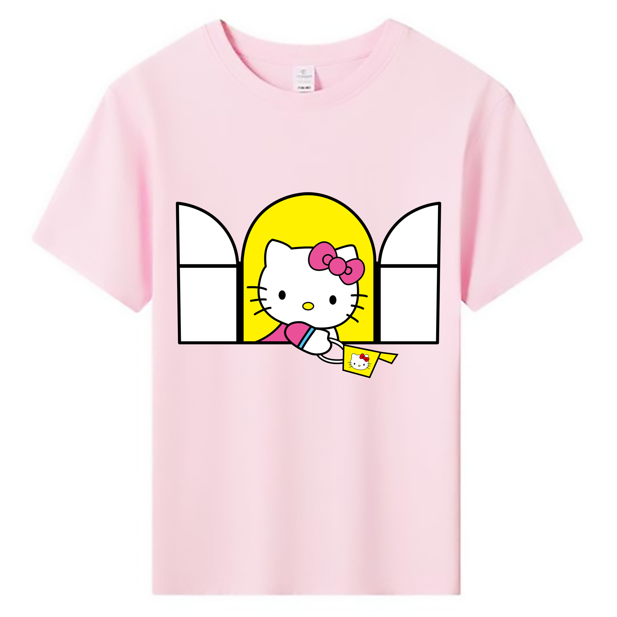 （画像用） Hello Kitty ハローキティ 綿100％キッズTシャツ（フロントプリント）