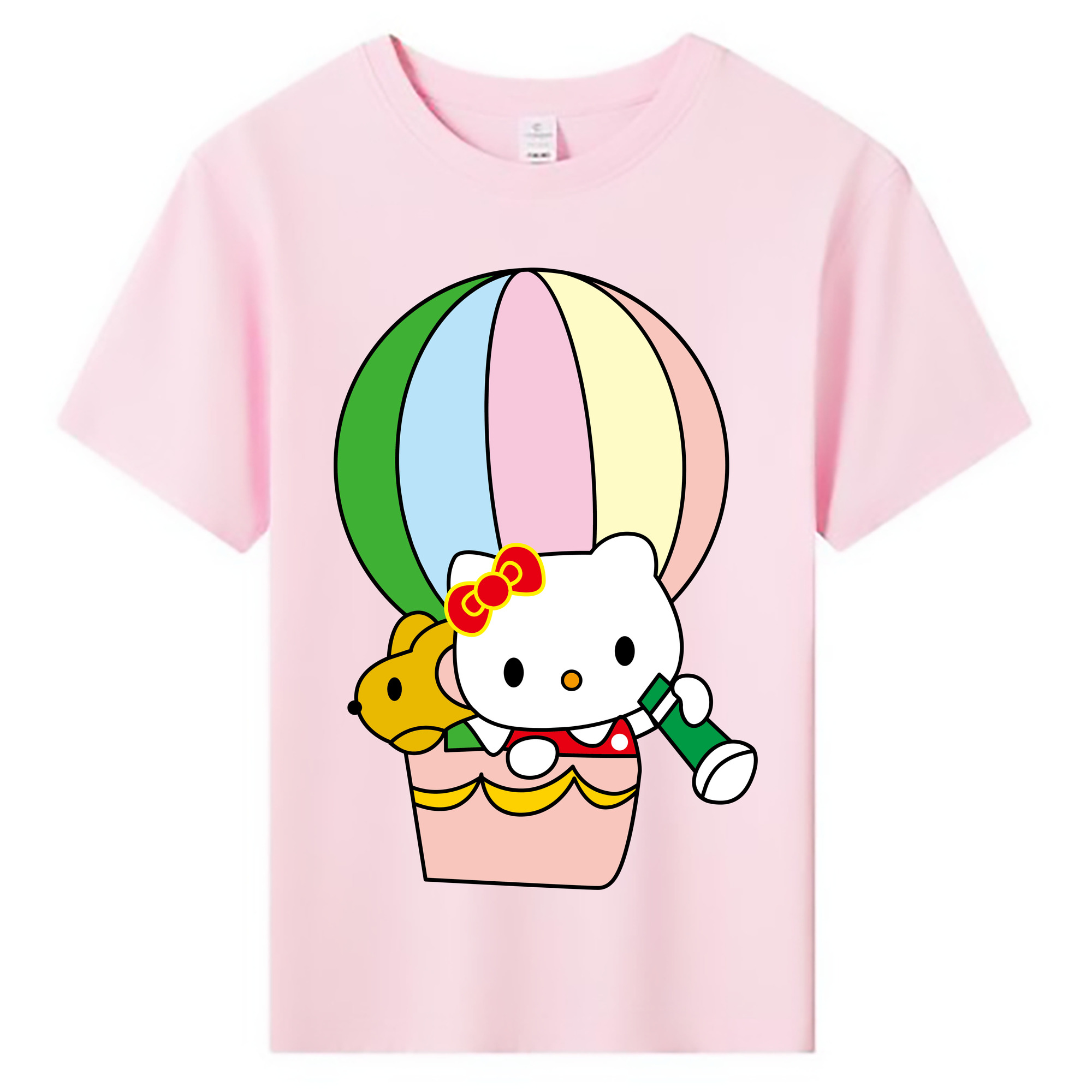 （画像用） Hello Kitty ハローキティ 綿100％キッズTシャツ（フロントプリント）