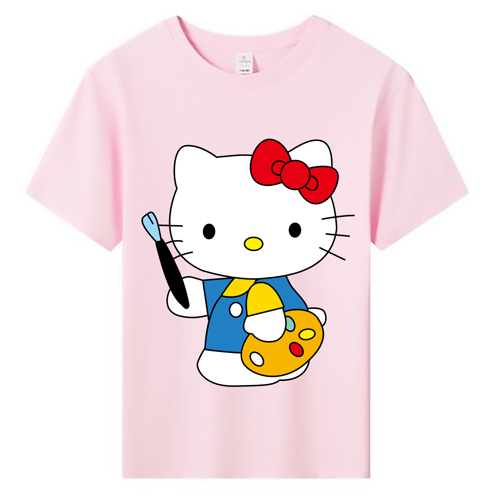 （画像用） Hello Kitty ハローキティ 綿100％キッズTシャツ（フロントプリント）