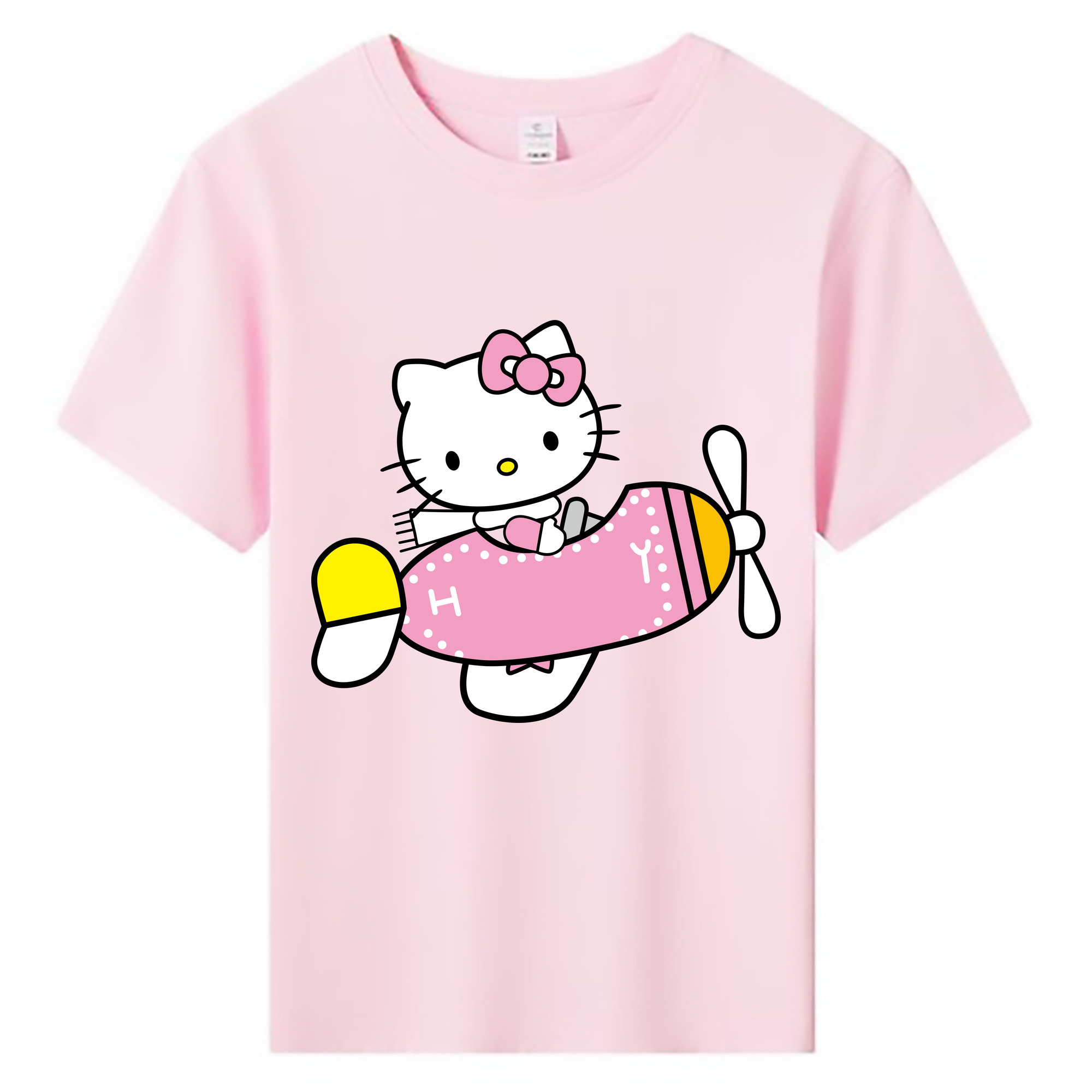 （画像用） Hello Kitty ハローキティ 綿100％キッズTシャツ（フロントプリント）