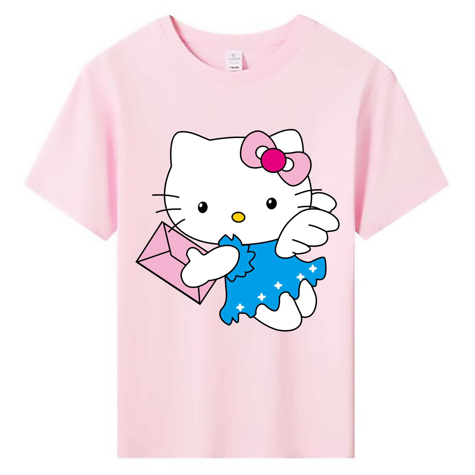 （画像用） Hello Kitty ハローキティ 綿100％キッズTシャツ（フロントプリント）