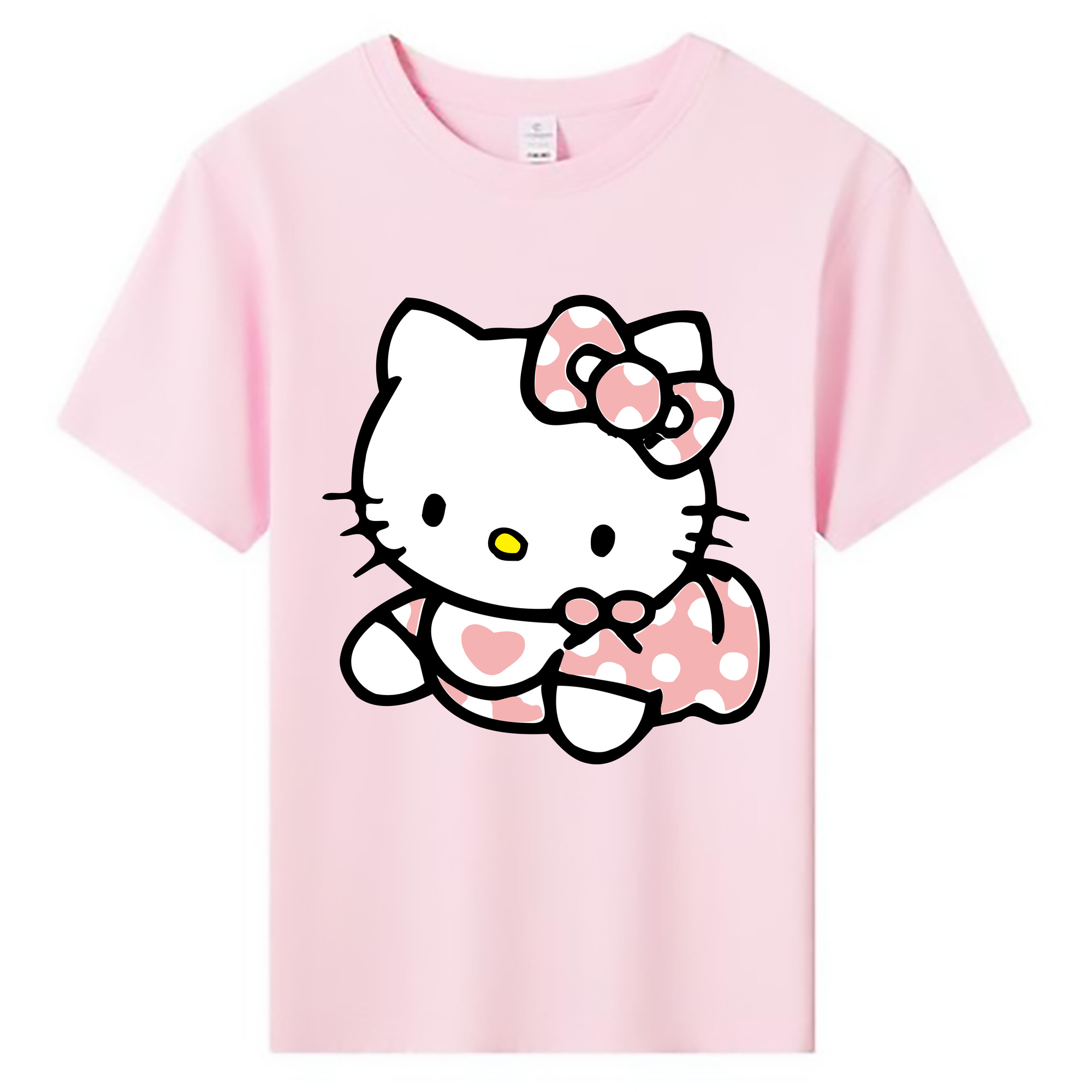（画像用） Hello Kitty ハローキティ 綿100％キッズTシャツ（フロントプリント）