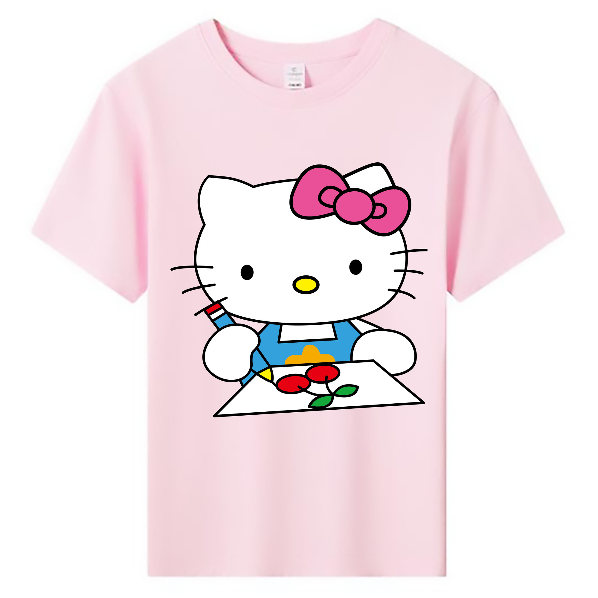 （画像用） Hello Kitty ハローキティ 綿100％キッズTシャツ（フロントプリント）