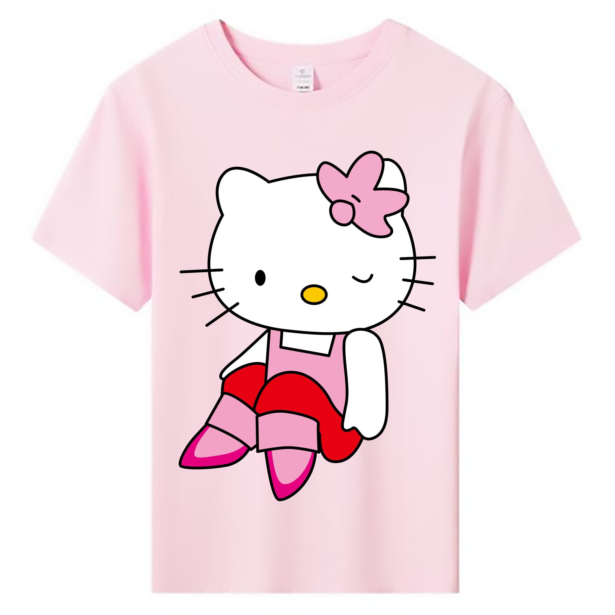 （画像用） Hello Kitty ハローキティ 綿100％キッズTシャツ（フロントプリント）