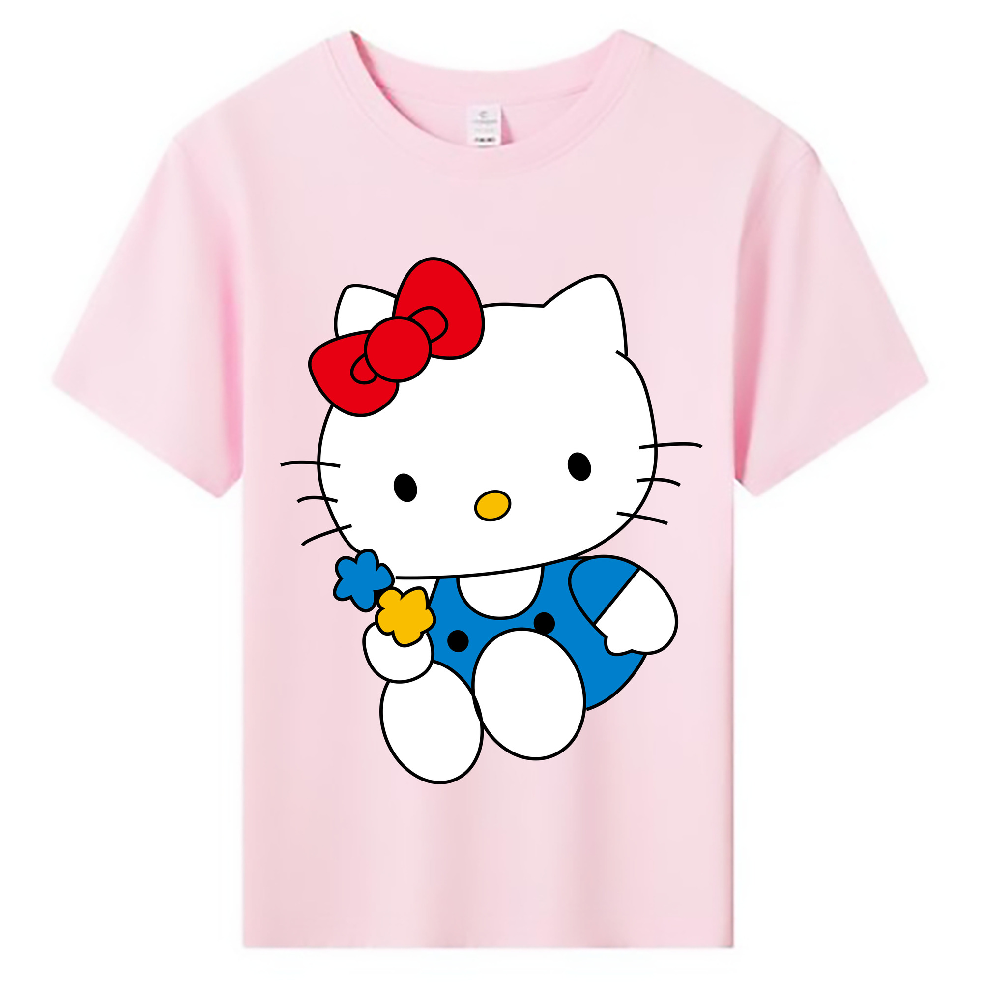 （画像用） Hello Kitty ハローキティ 綿100％キッズTシャツ（フロントプリント）