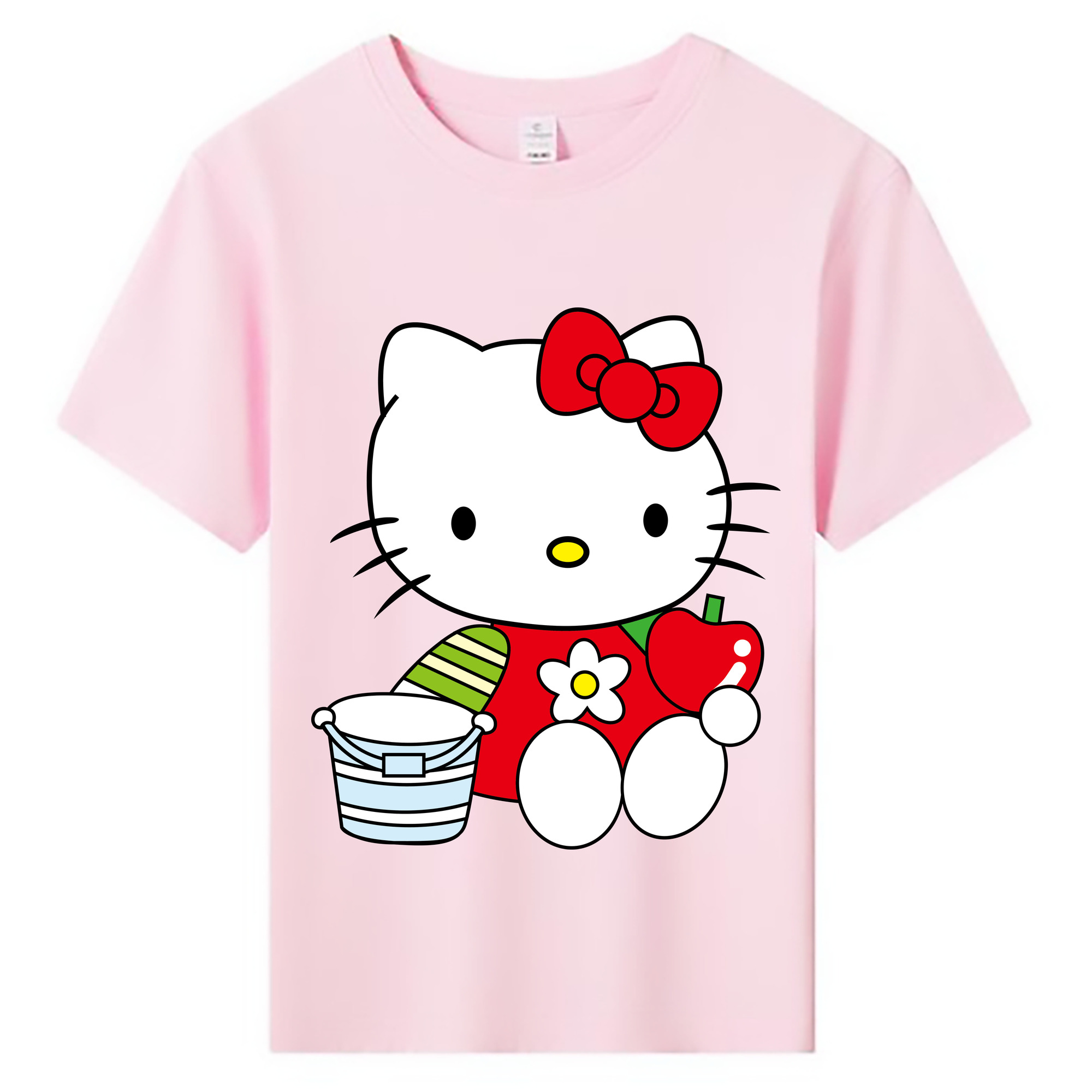 （画像用） Hello Kitty ハローキティ 綿100％キッズTシャツ（フロントプリント）