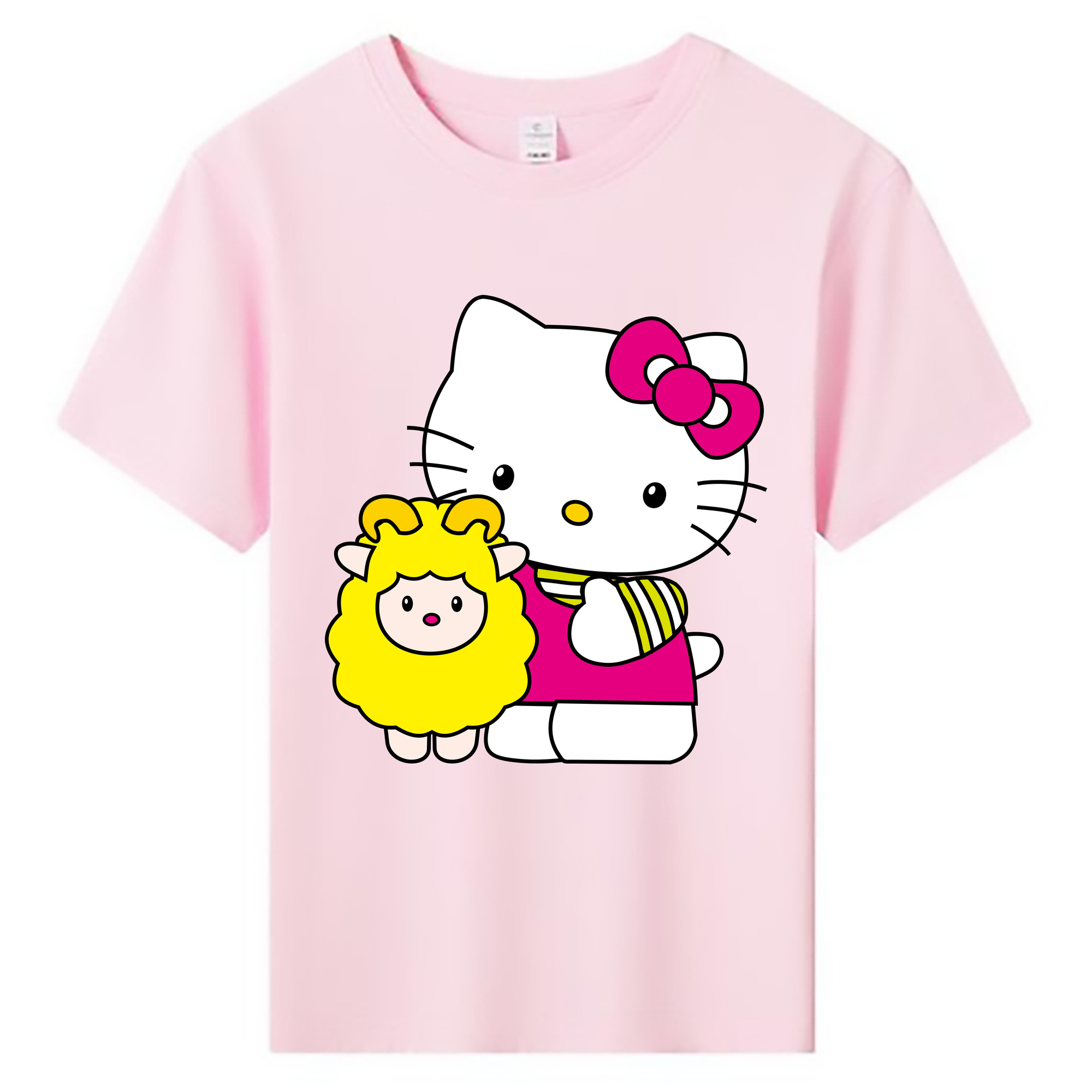 （画像用） Hello Kitty ハローキティ 綿100％キッズTシャツ（フロントプリント）