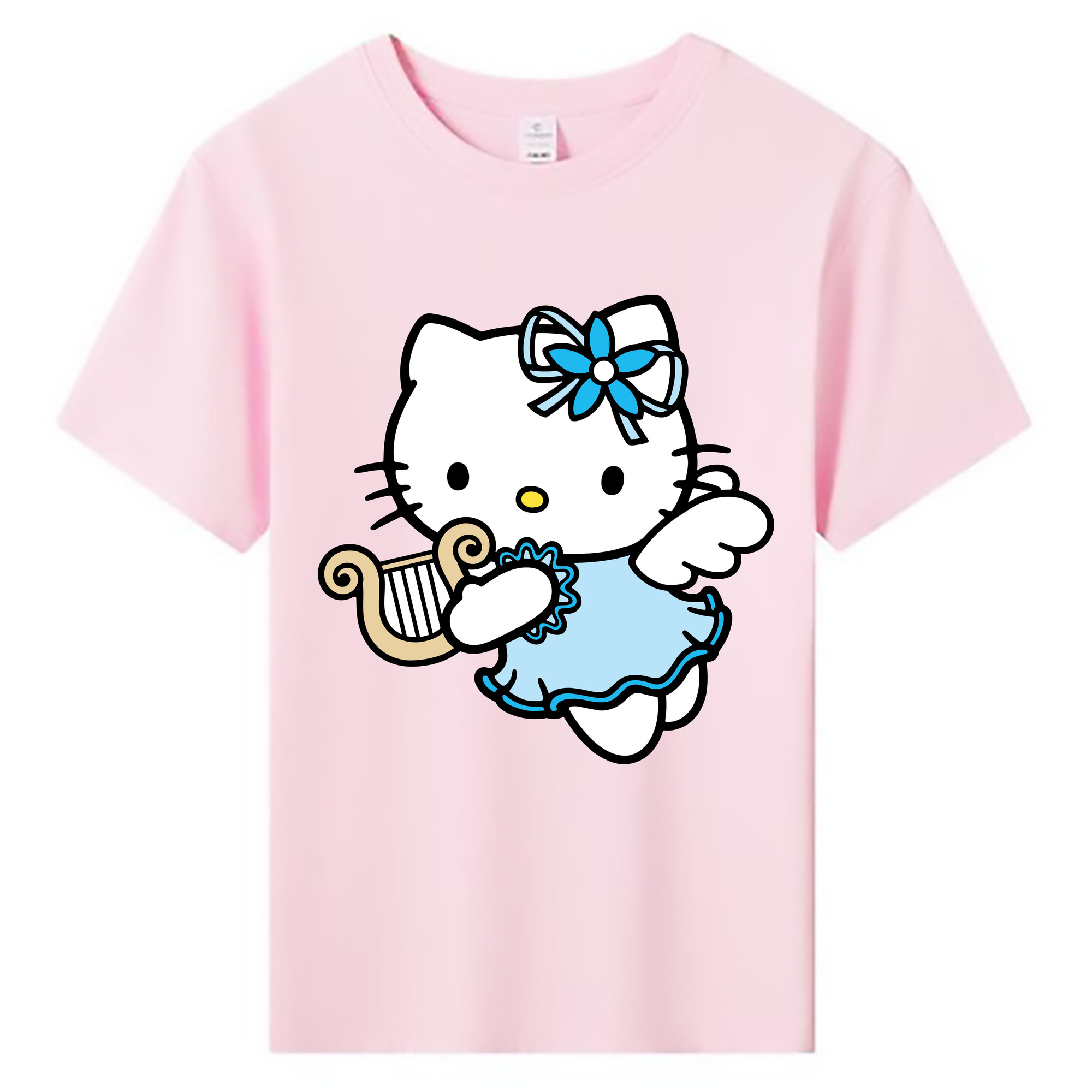 （画像用） Hello Kitty ハローキティ 綿100％キッズTシャツ（フロントプリント）
