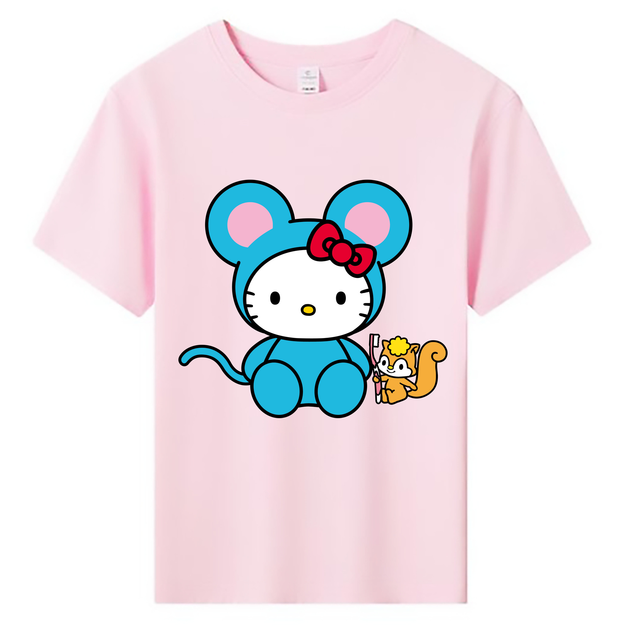 （画像用） Hello Kitty ハローキティ 綿100％キッズTシャツ（フロントプリント）