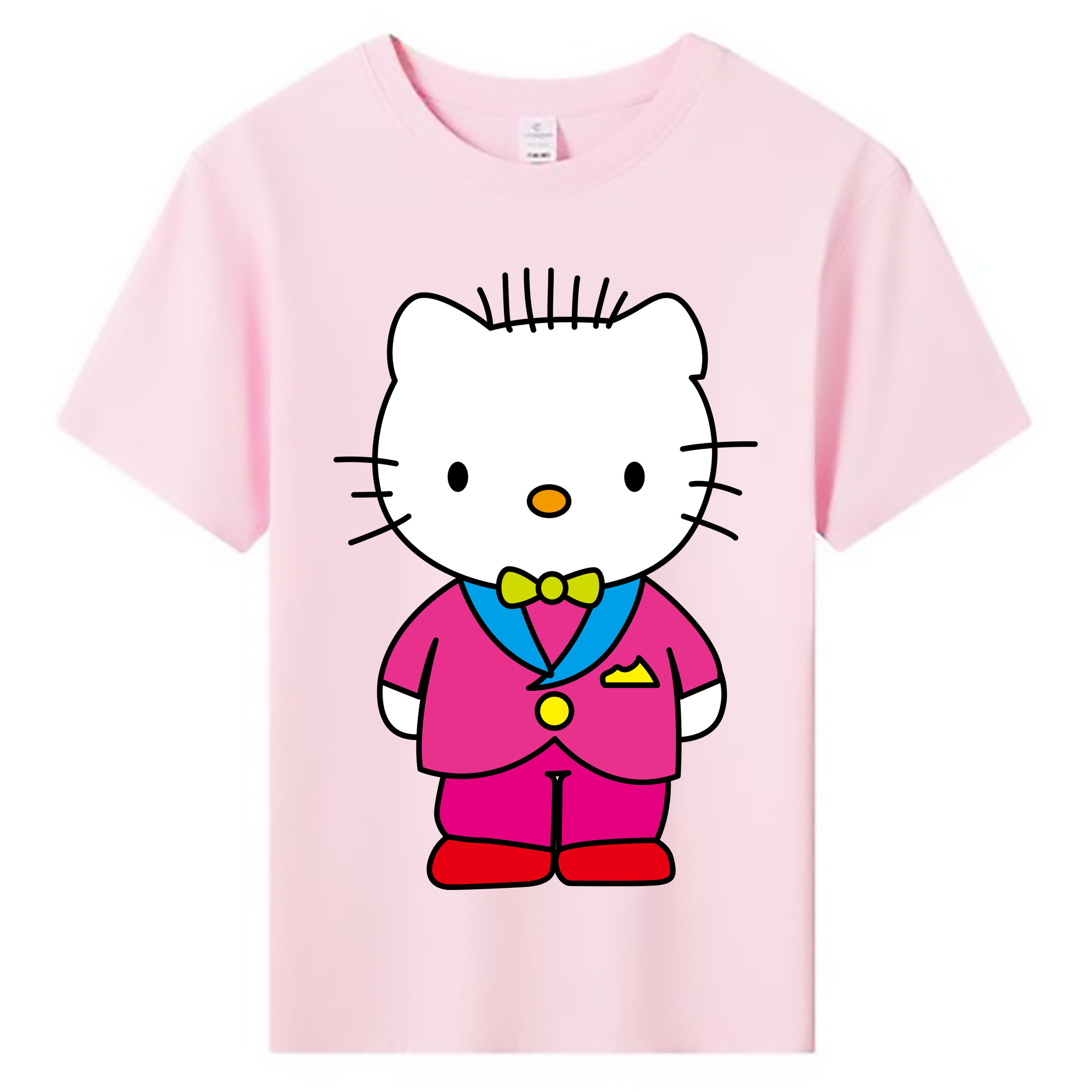 （画像用） Hello Kitty ハローキティ 綿100％キッズTシャツ（フロントプリント）