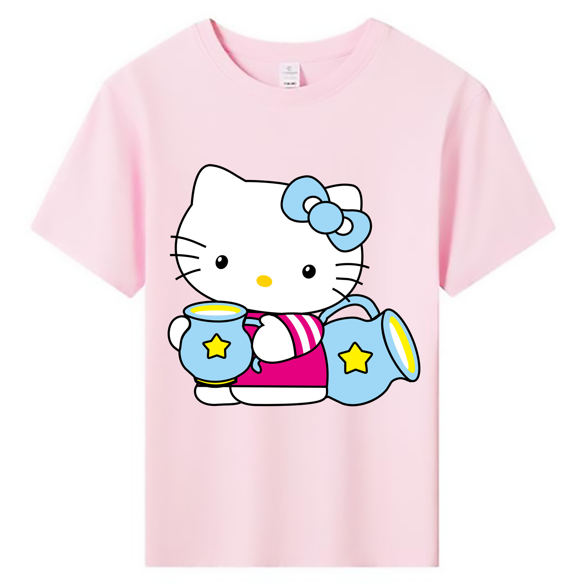 （画像用） Hello Kitty ハローキティ 綿100％キッズTシャツ（フロントプリント）