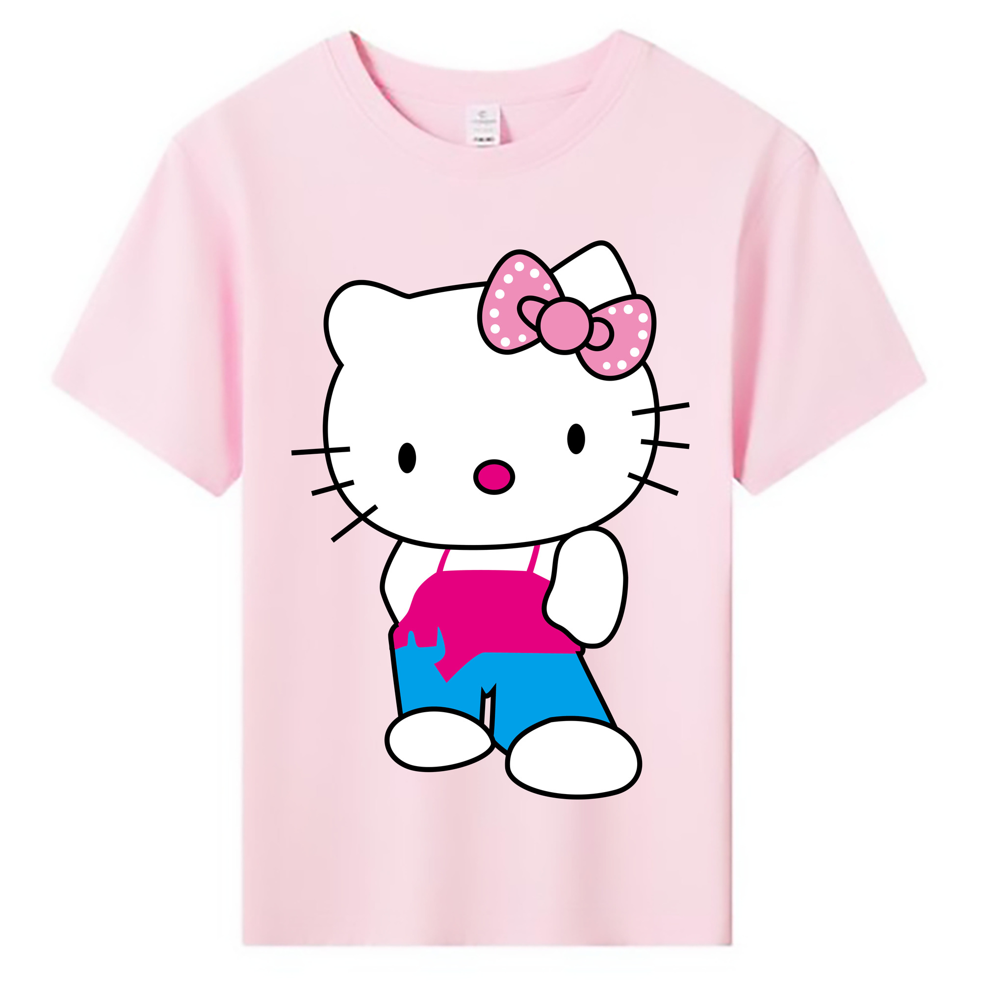 （画像用） Hello Kitty ハローキティ 綿100％キッズTシャツ（フロントプリント）