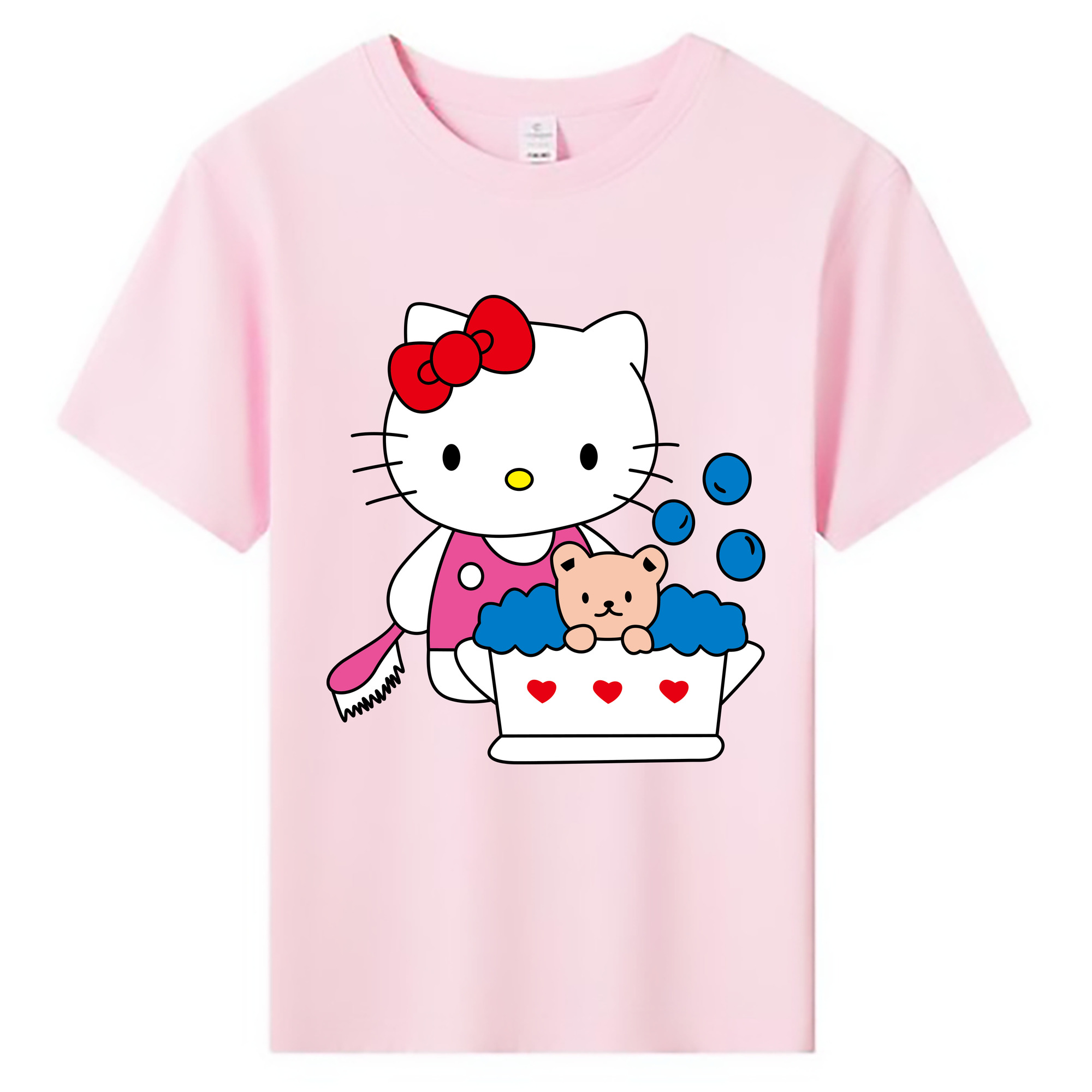 （画像用） Hello Kitty ハローキティ 綿100％キッズTシャツ（フロントプリント）