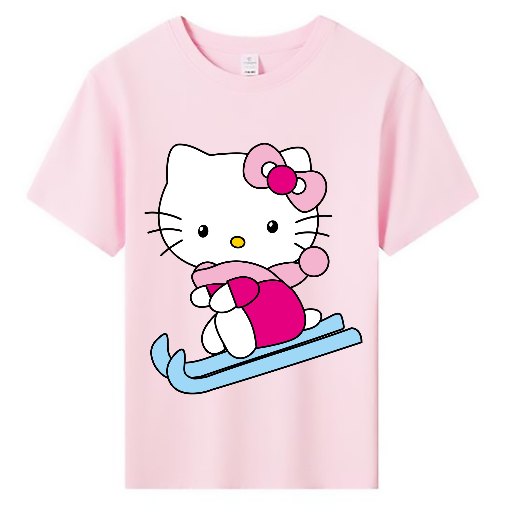（画像用） Hello Kitty ハローキティ 綿100％キッズTシャツ（フロントプリント）