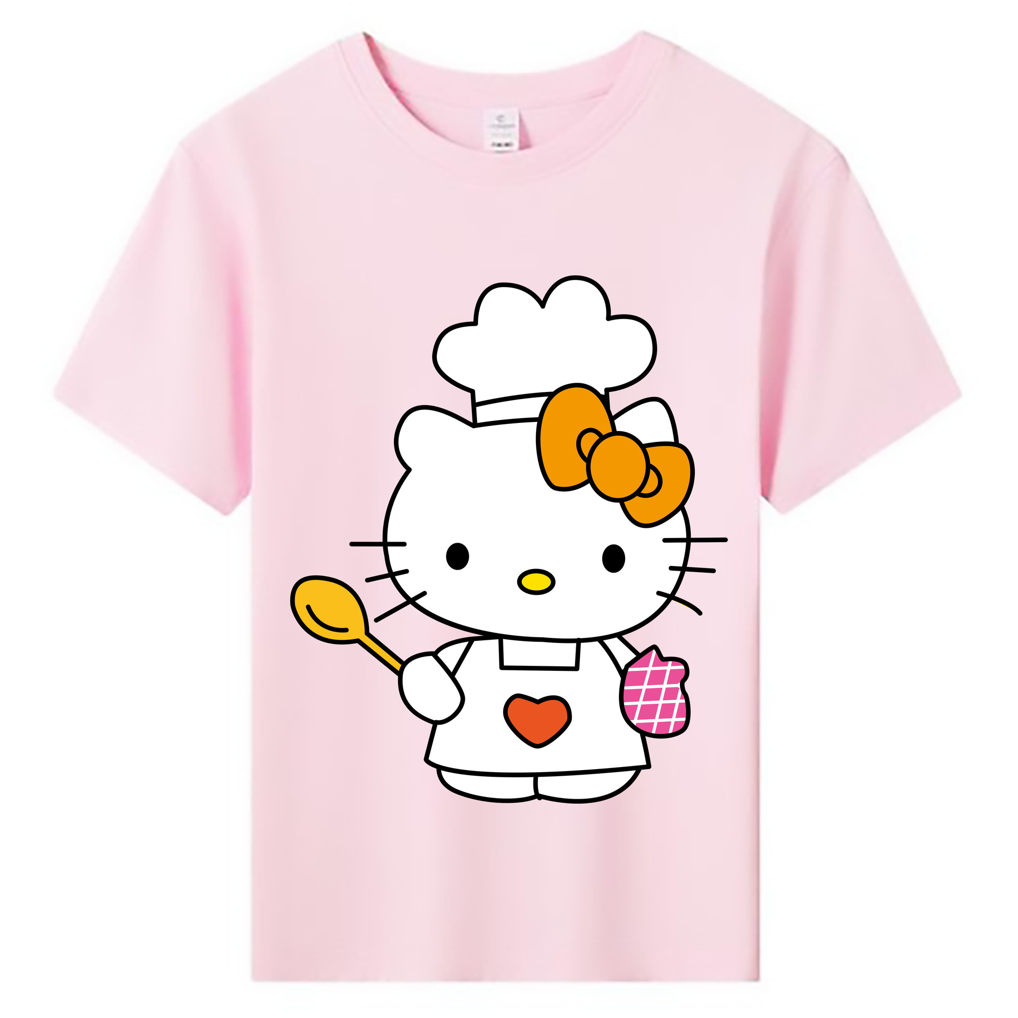 （画像用） Hello Kitty ハローキティ 綿100％キッズTシャツ（フロントプリント）