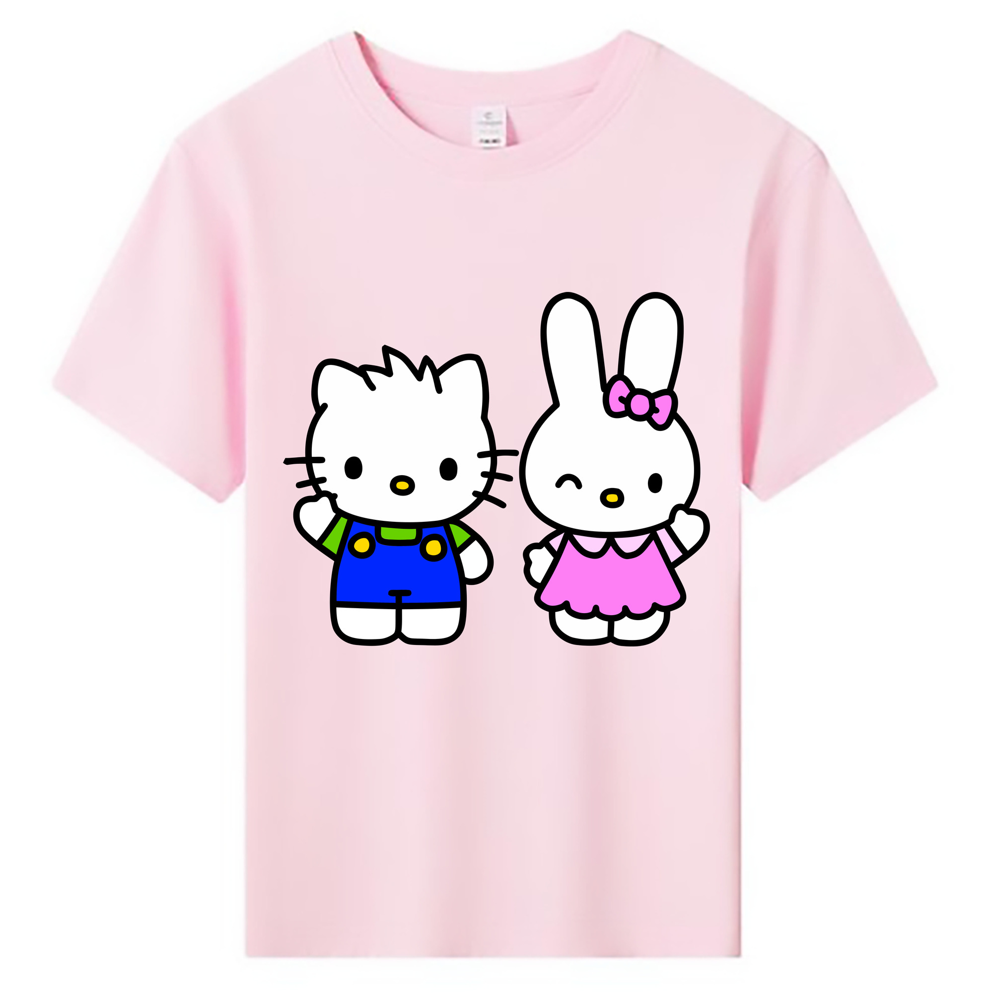 （画像用） Hello Kitty ハローキティ 綿100％キッズTシャツ（フロントプリント）