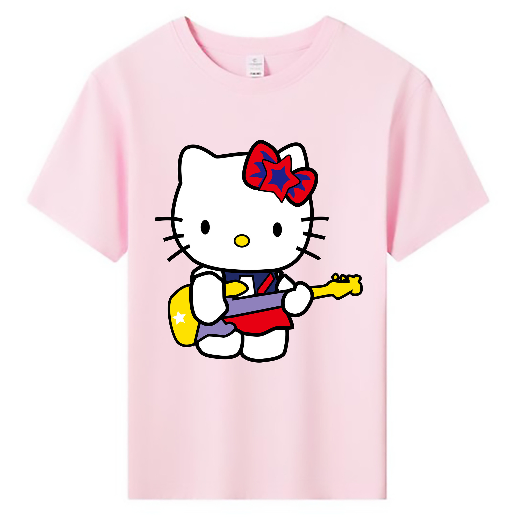 （画像用） Hello Kitty ハローキティ 綿100％キッズTシャツ（フロントプリント）