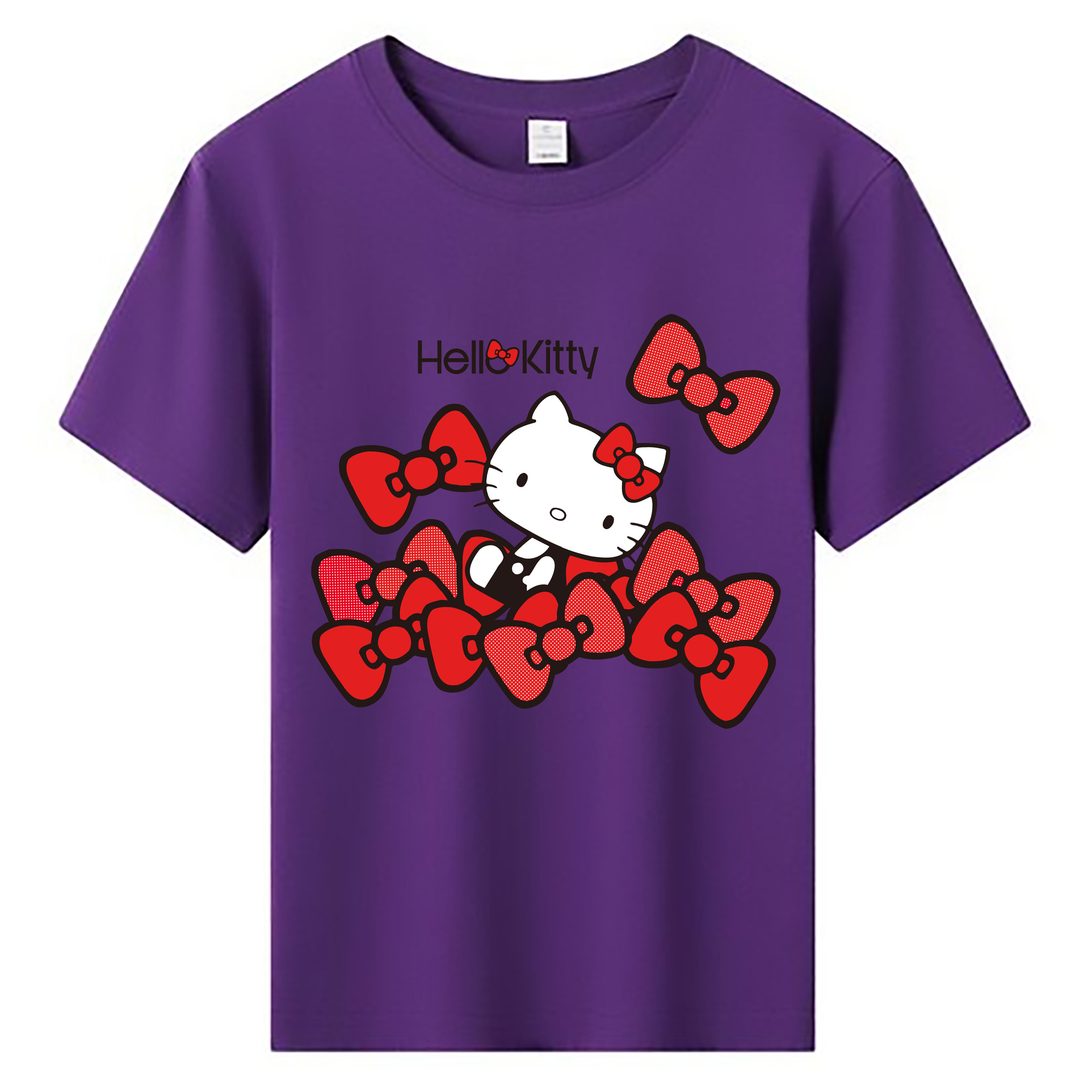 （画像用） Hello Kitty ハローキティ 綿100％キッズTシャツ（フロントプリント）