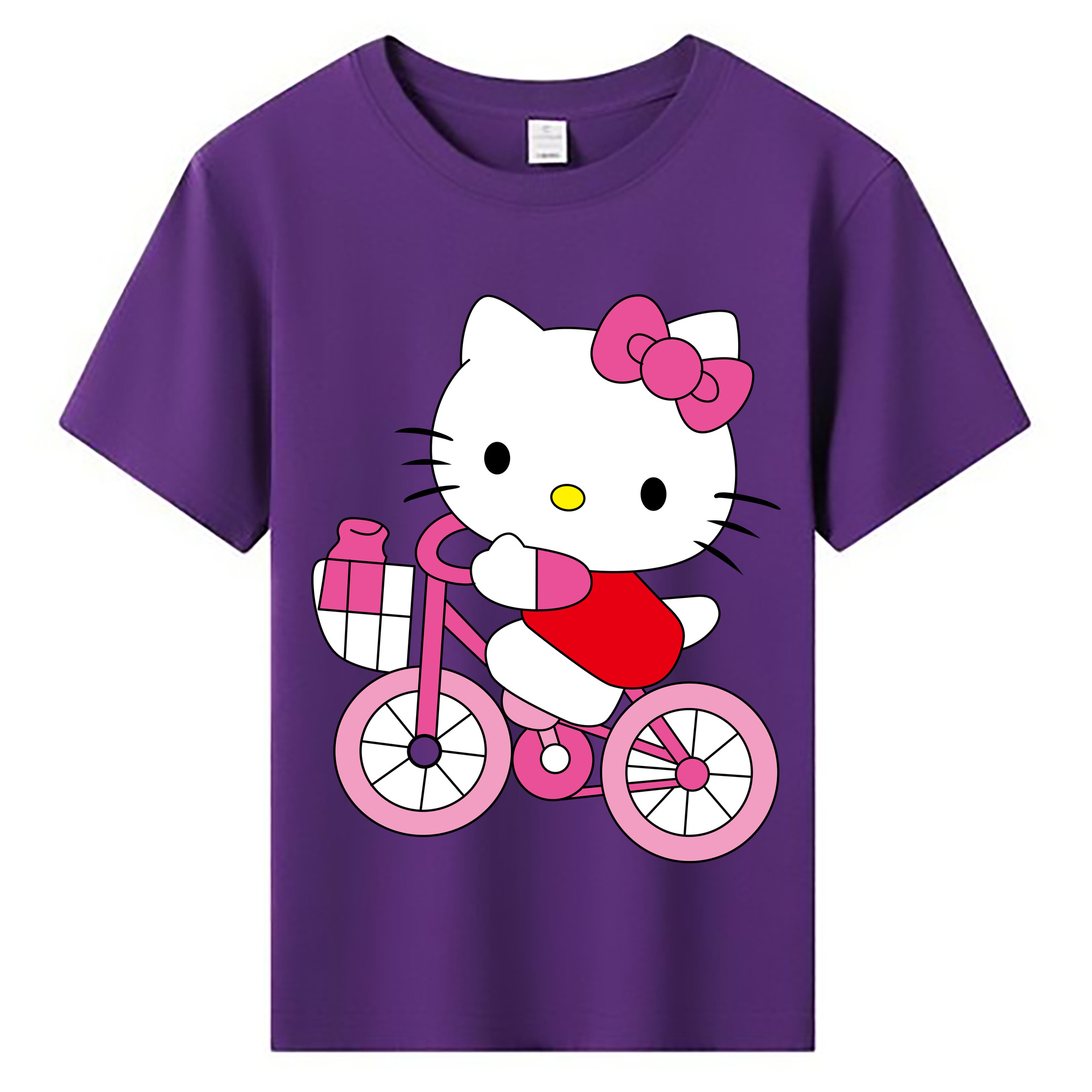 （画像用） Hello Kitty ハローキティ 綿100％キッズTシャツ（フロントプリント）