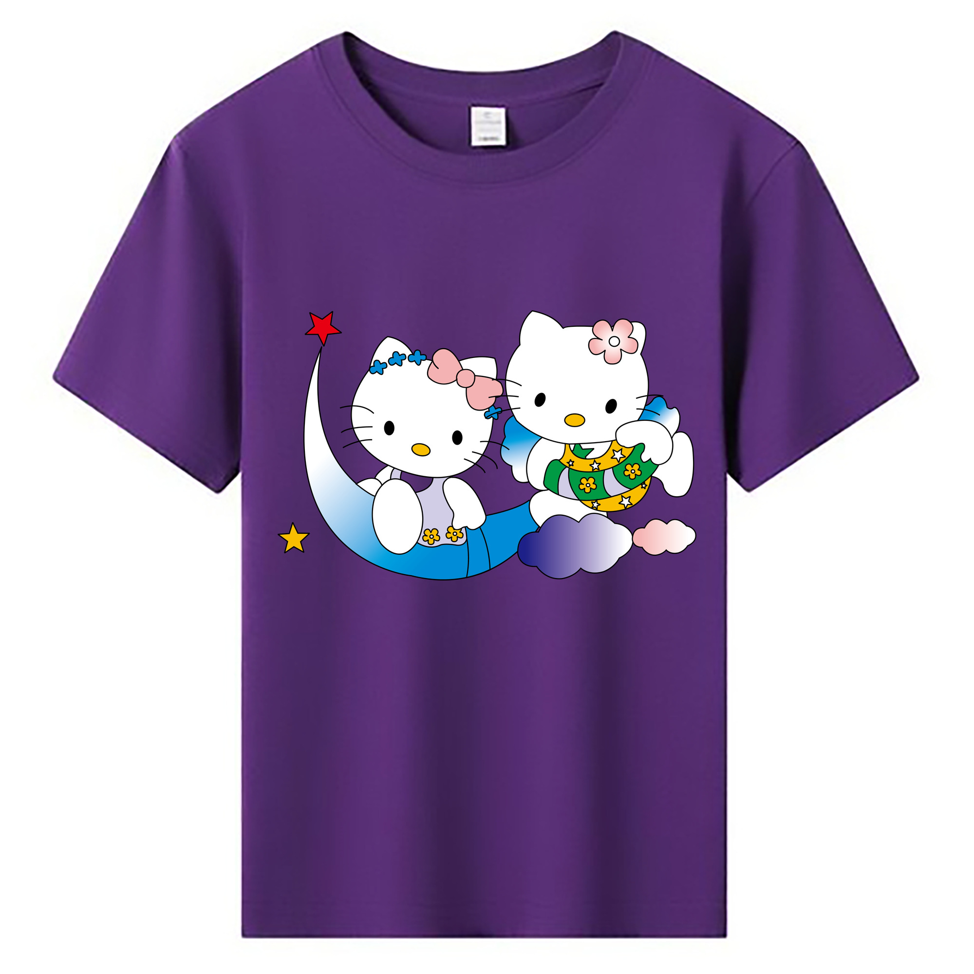 （画像用） Hello Kitty ハローキティ 綿100％キッズTシャツ（フロントプリント）