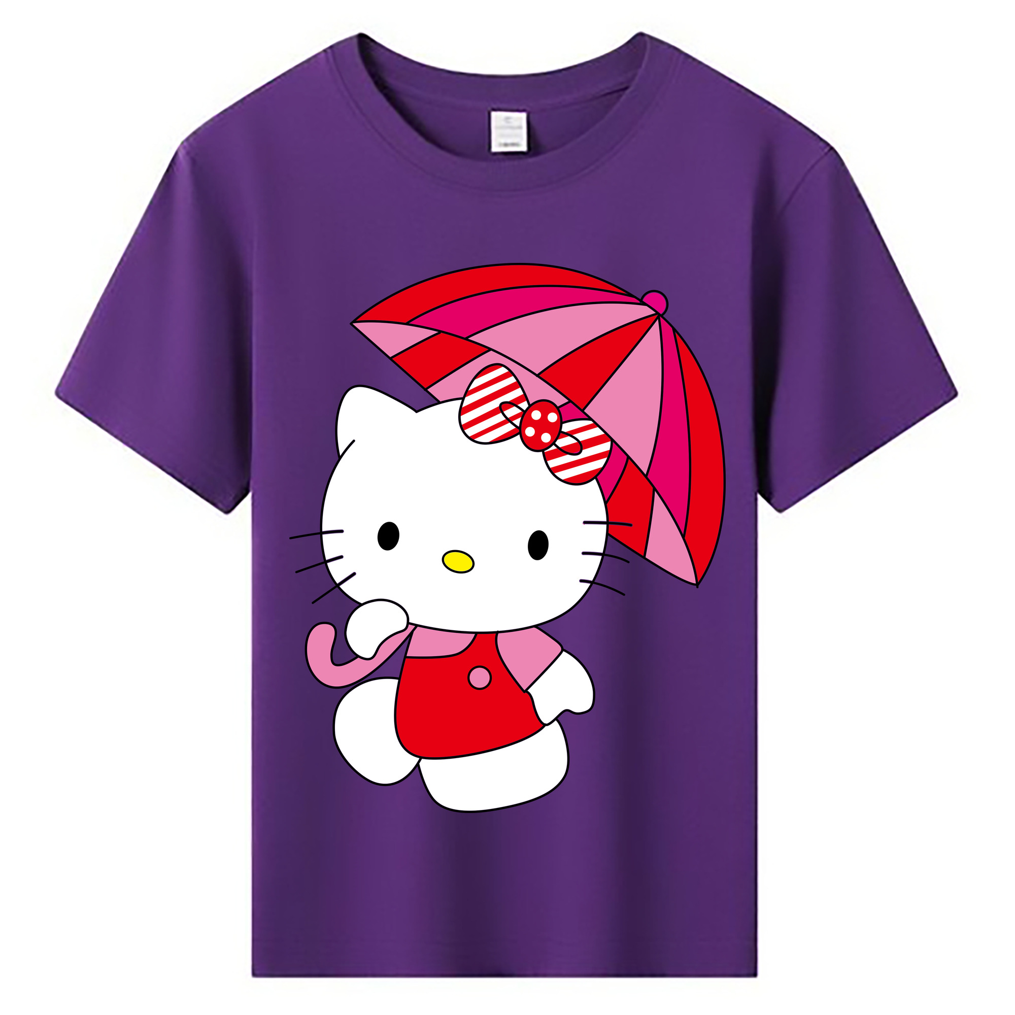 （画像用） Hello Kitty ハローキティ 綿100％キッズTシャツ（フロントプリント）