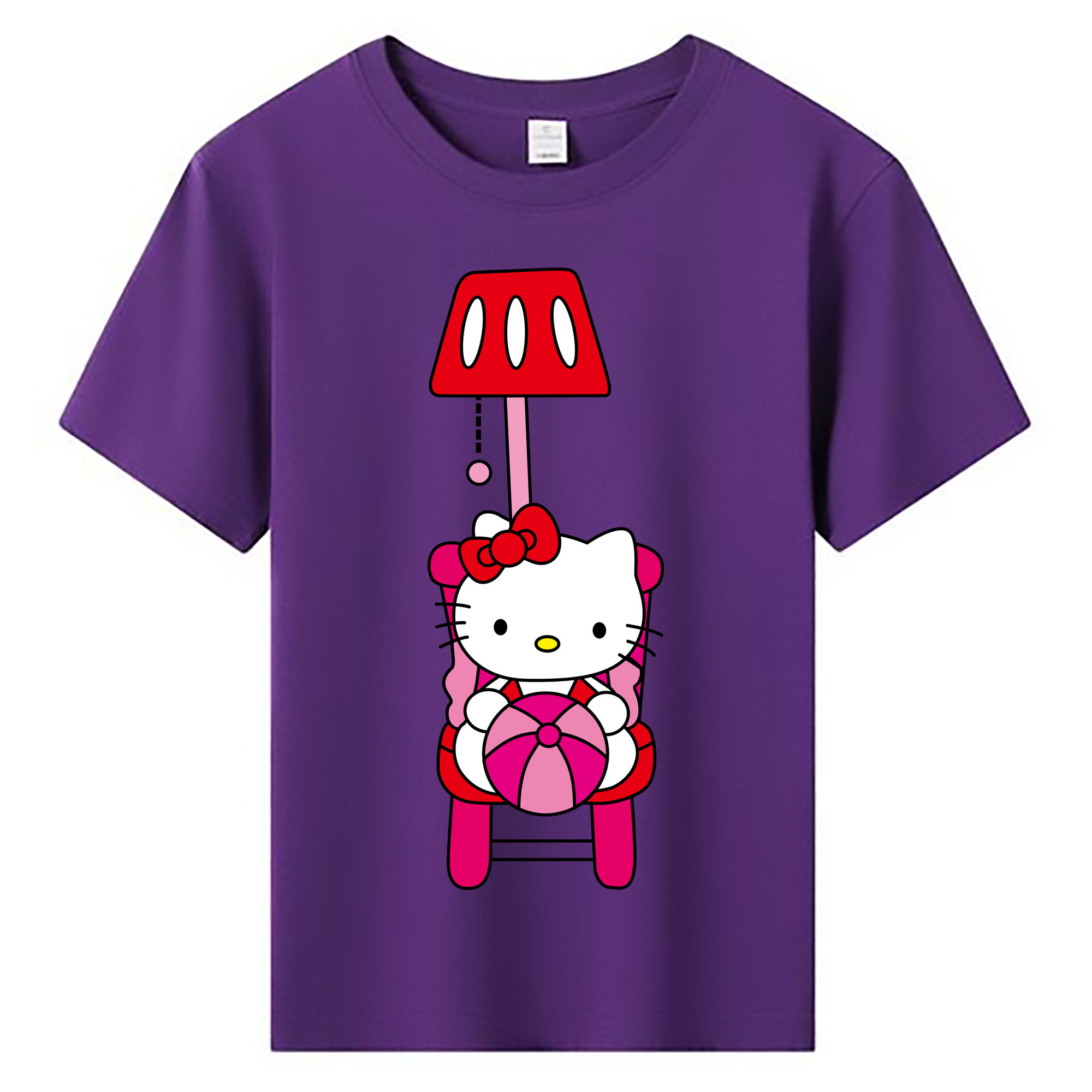 （画像用） Hello Kitty ハローキティ 綿100％キッズTシャツ（フロントプリント）