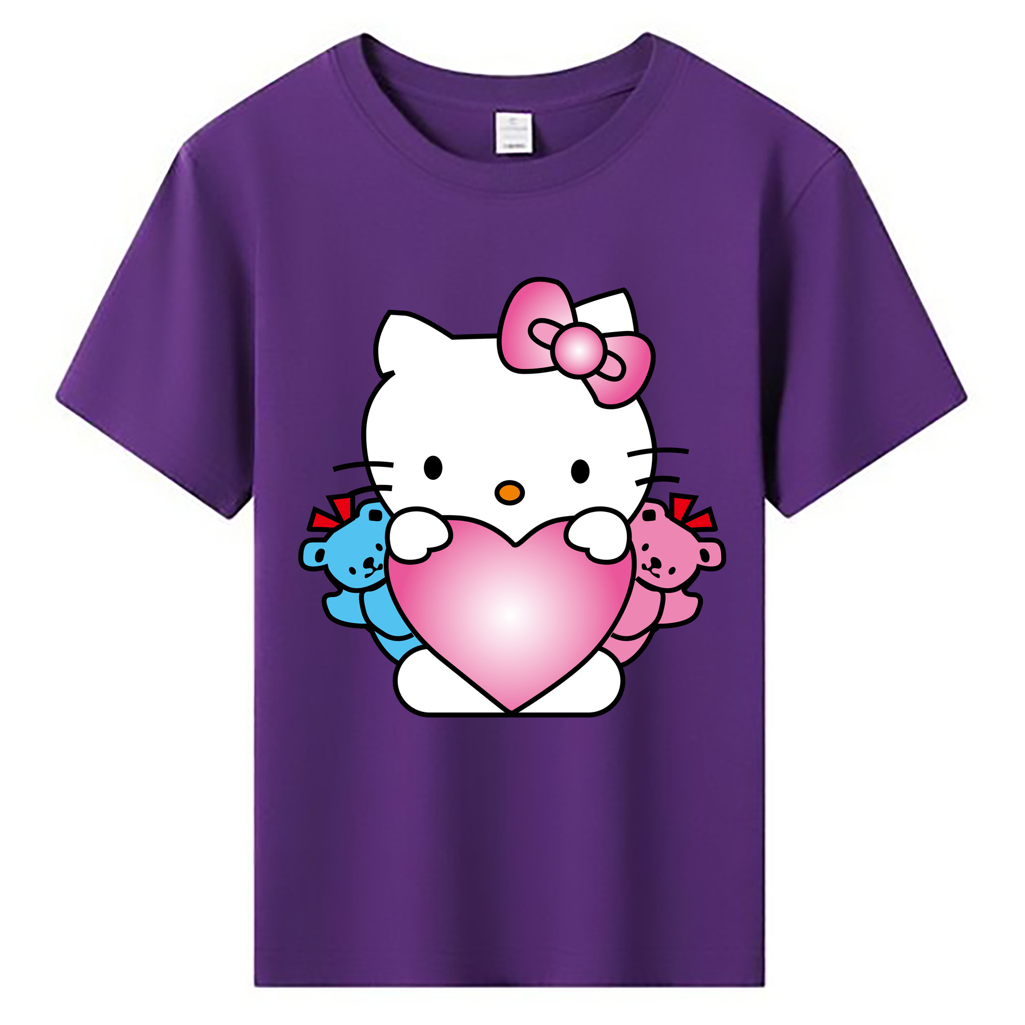 （画像用） Hello Kitty ハローキティ 綿100％キッズTシャツ（フロントプリント）