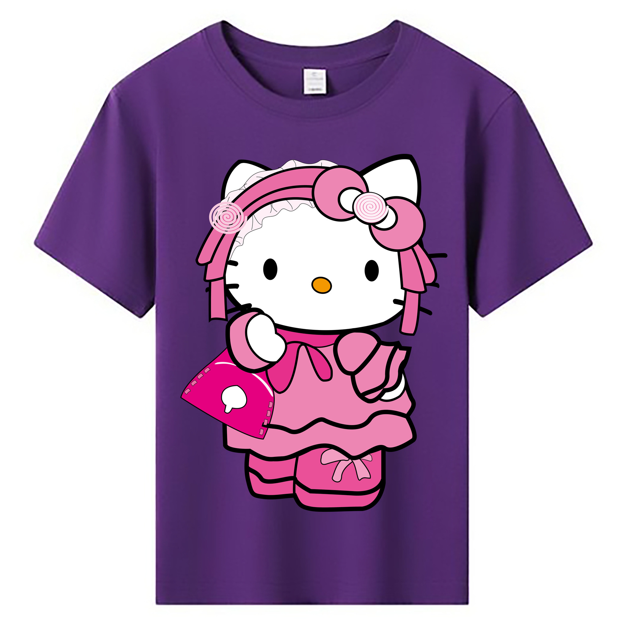 （画像用） Hello Kitty ハローキティ 綿100％キッズTシャツ（フロントプリント）