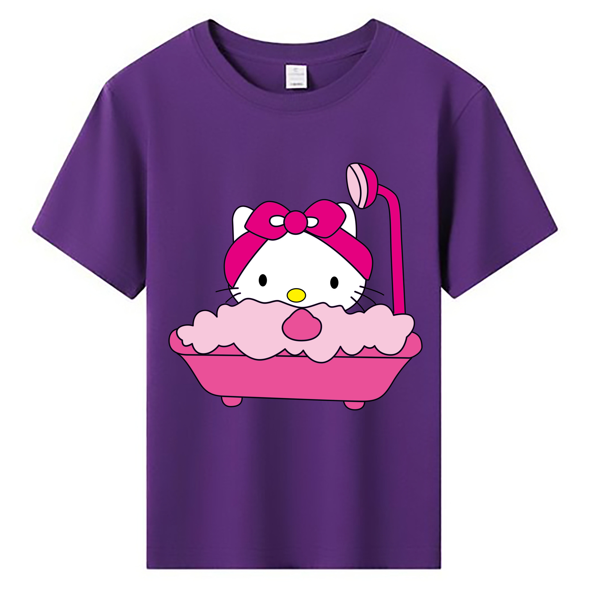 （画像用） Hello Kitty ハローキティ 綿100％キッズTシャツ（フロントプリント）