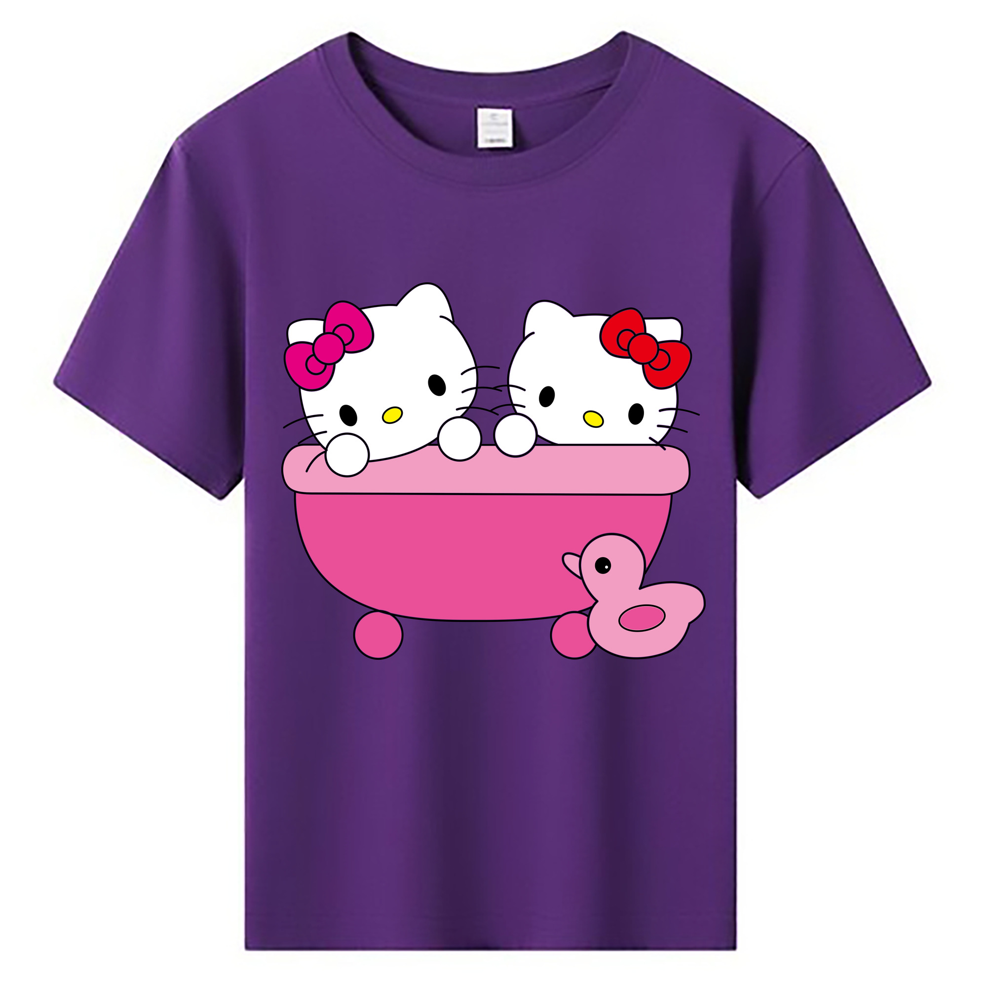 （画像用） Hello Kitty ハローキティ 綿100％キッズTシャツ（フロントプリント）