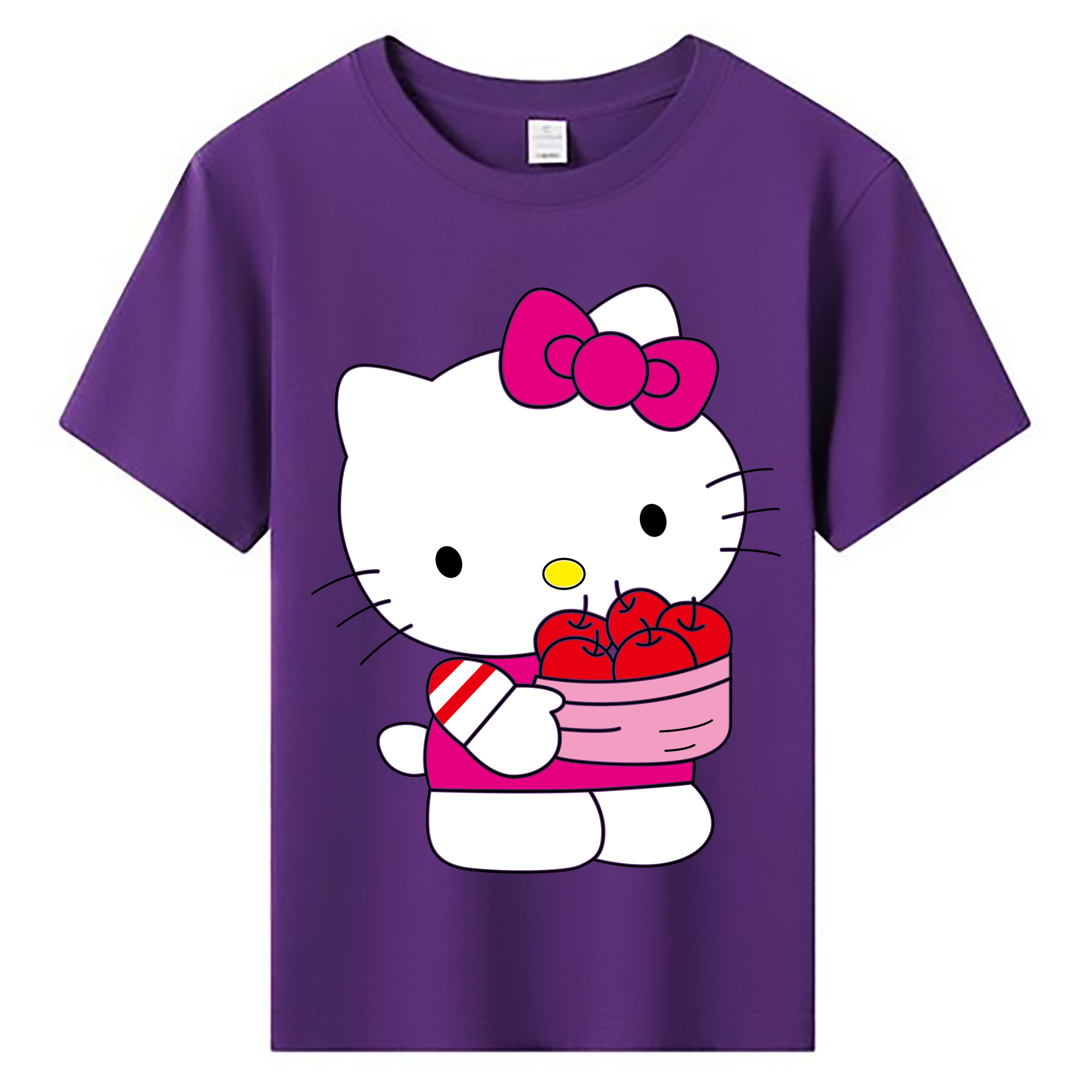 （画像用） Hello Kitty ハローキティ 綿100％キッズTシャツ（フロントプリント）